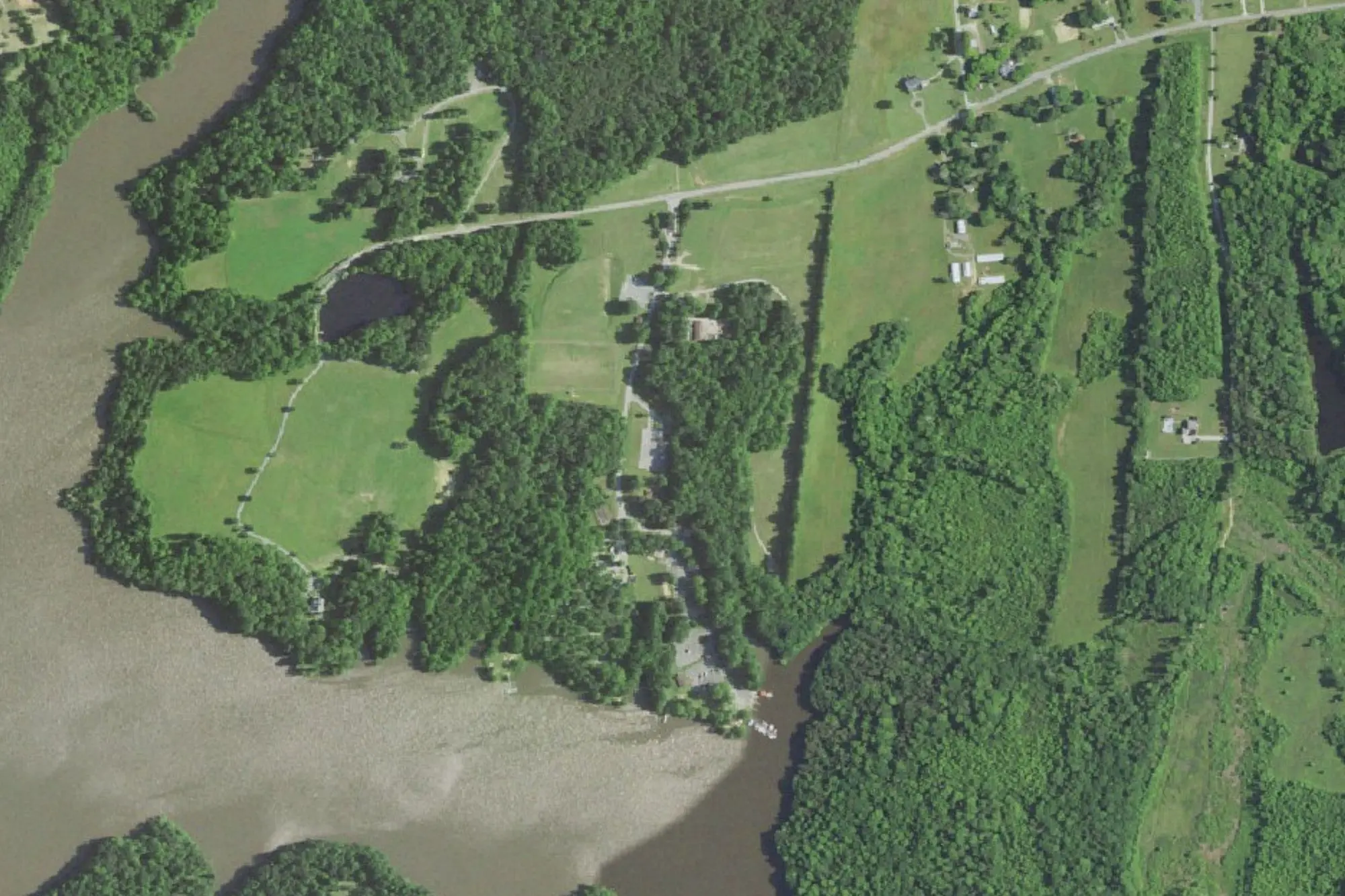 Aerial view of Lake Reidsville Park And Campground