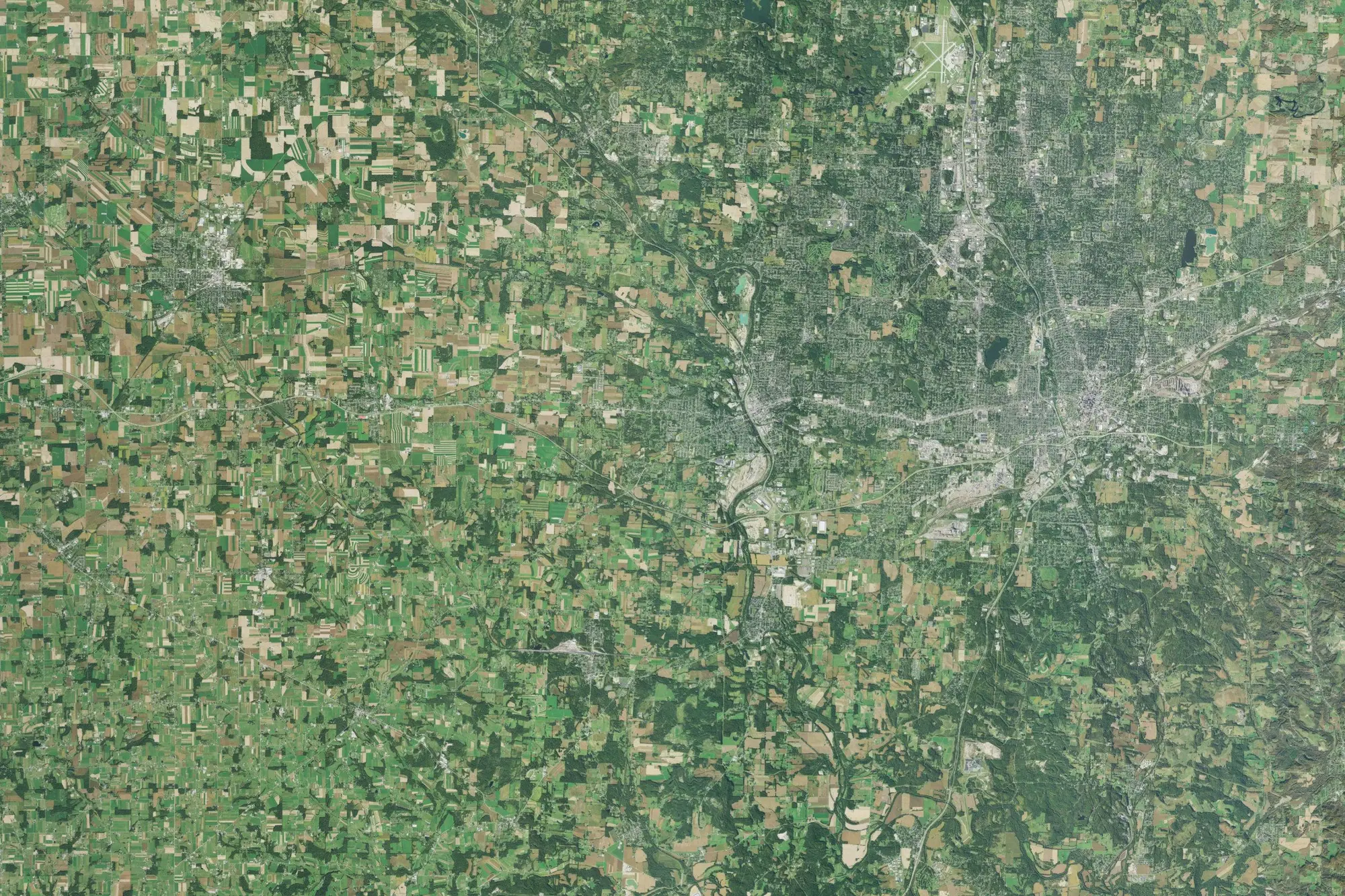 Aerial view of Canal Corridor