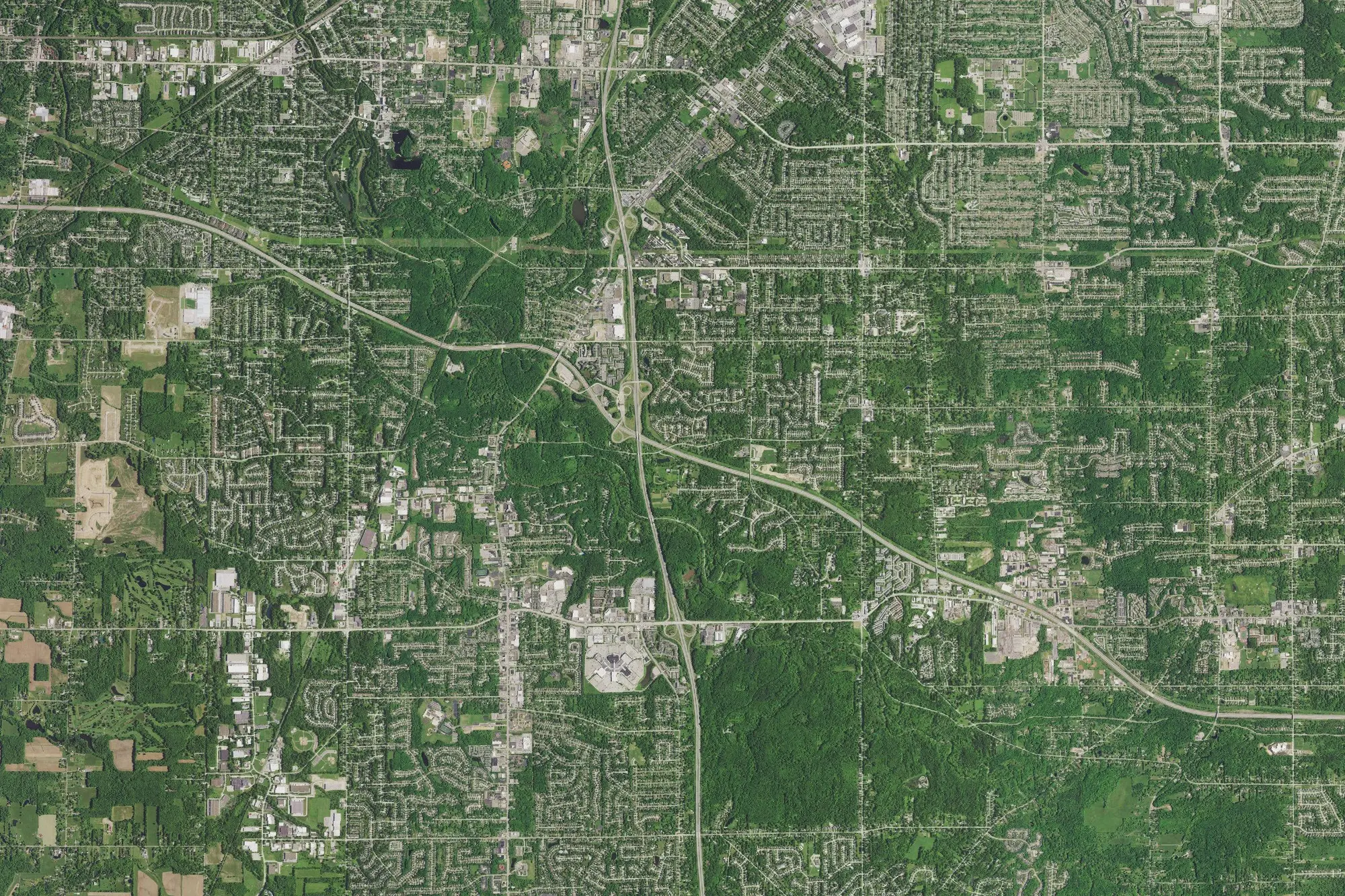 Aerial view of Mill Stream Run Reservation - I-71 Parcel