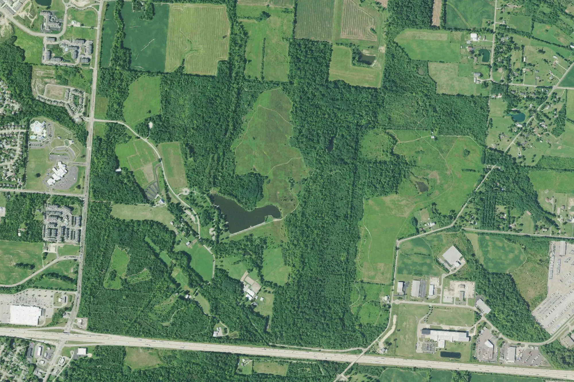 Aerial view of Carriage Hill Metropark And Farm