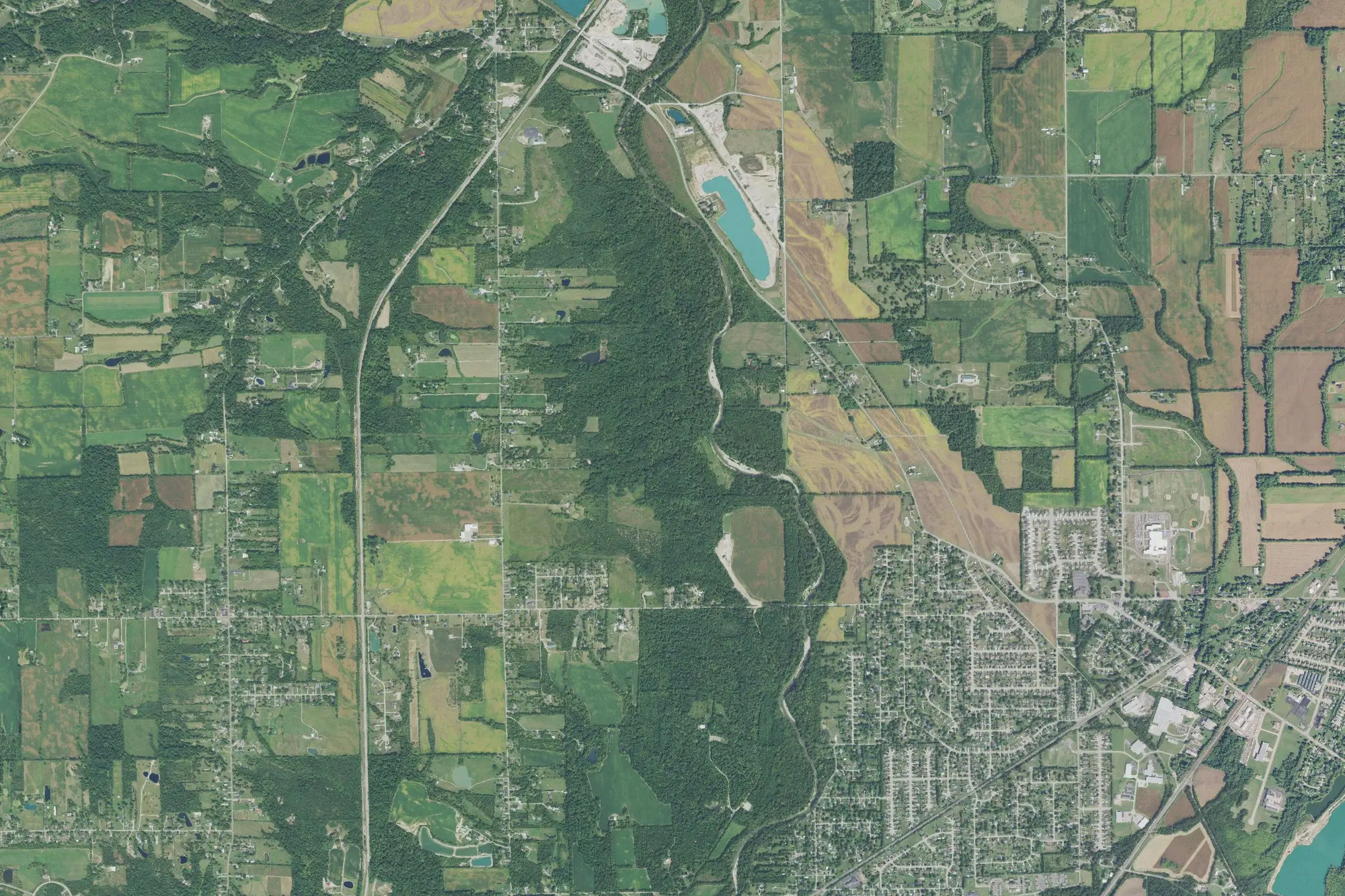 Aerial view of Twin Creek Metropark