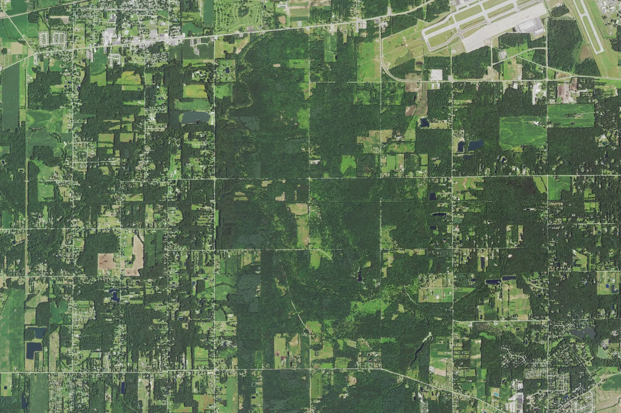 Aerial view of Oak Openings Preserve Metropark