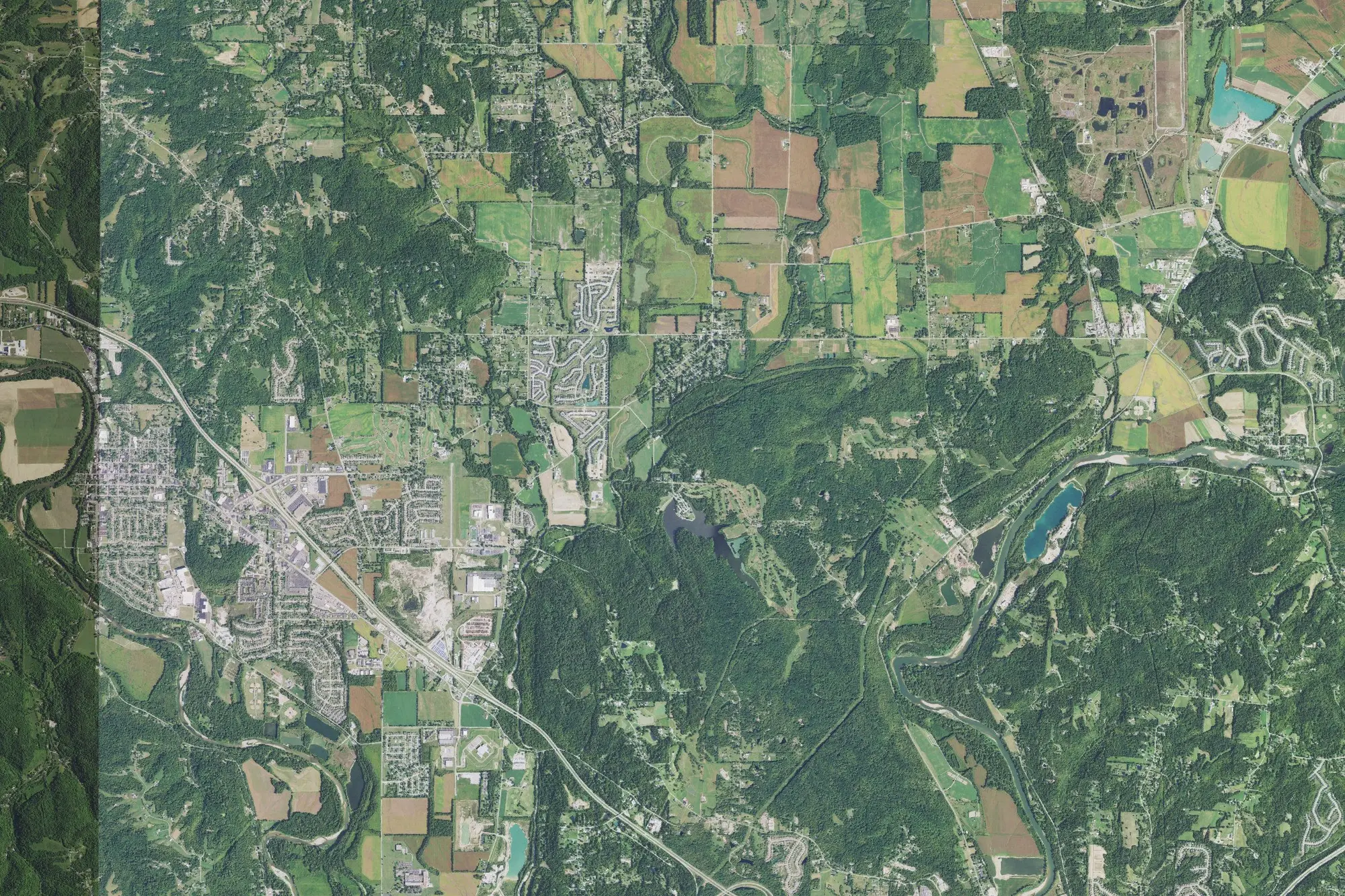 Aerial view of Miami Whitewater Forest