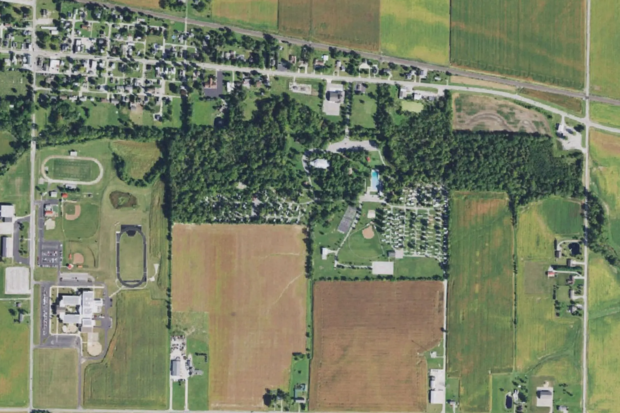 Aerial view of Meadowbrook Park