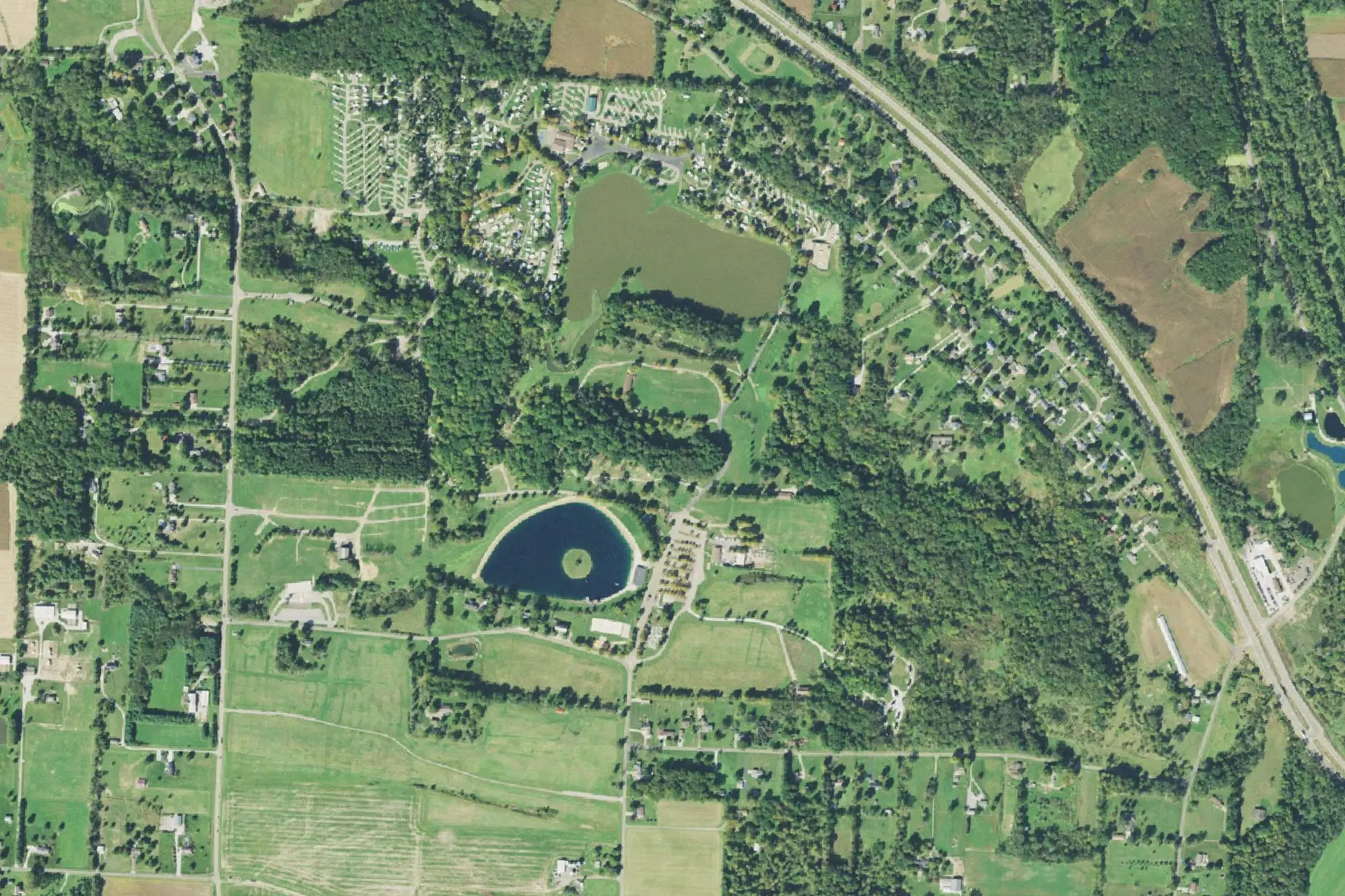 Aerial view of Clays Park