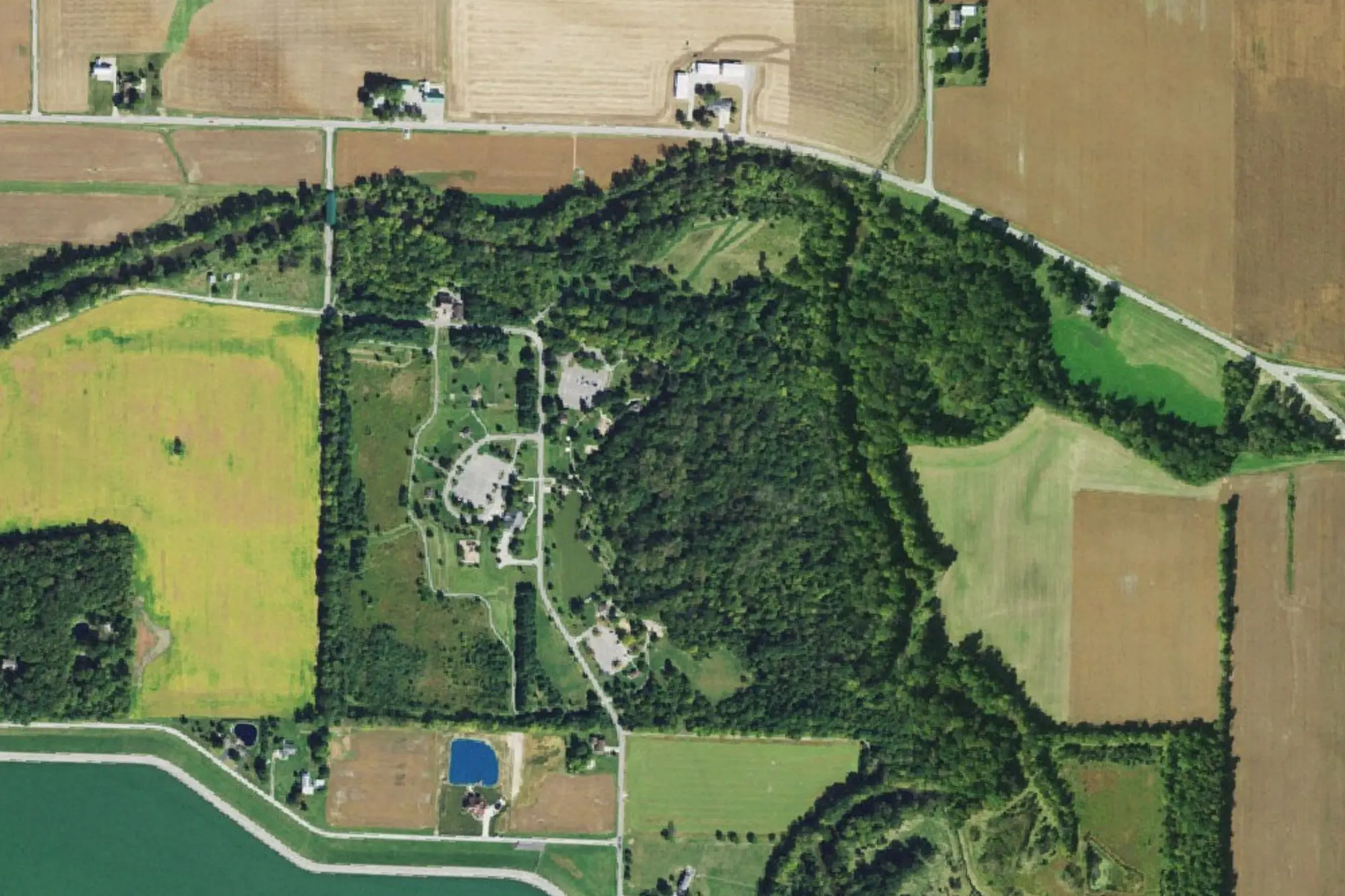 Aerial view of Riverbend Park