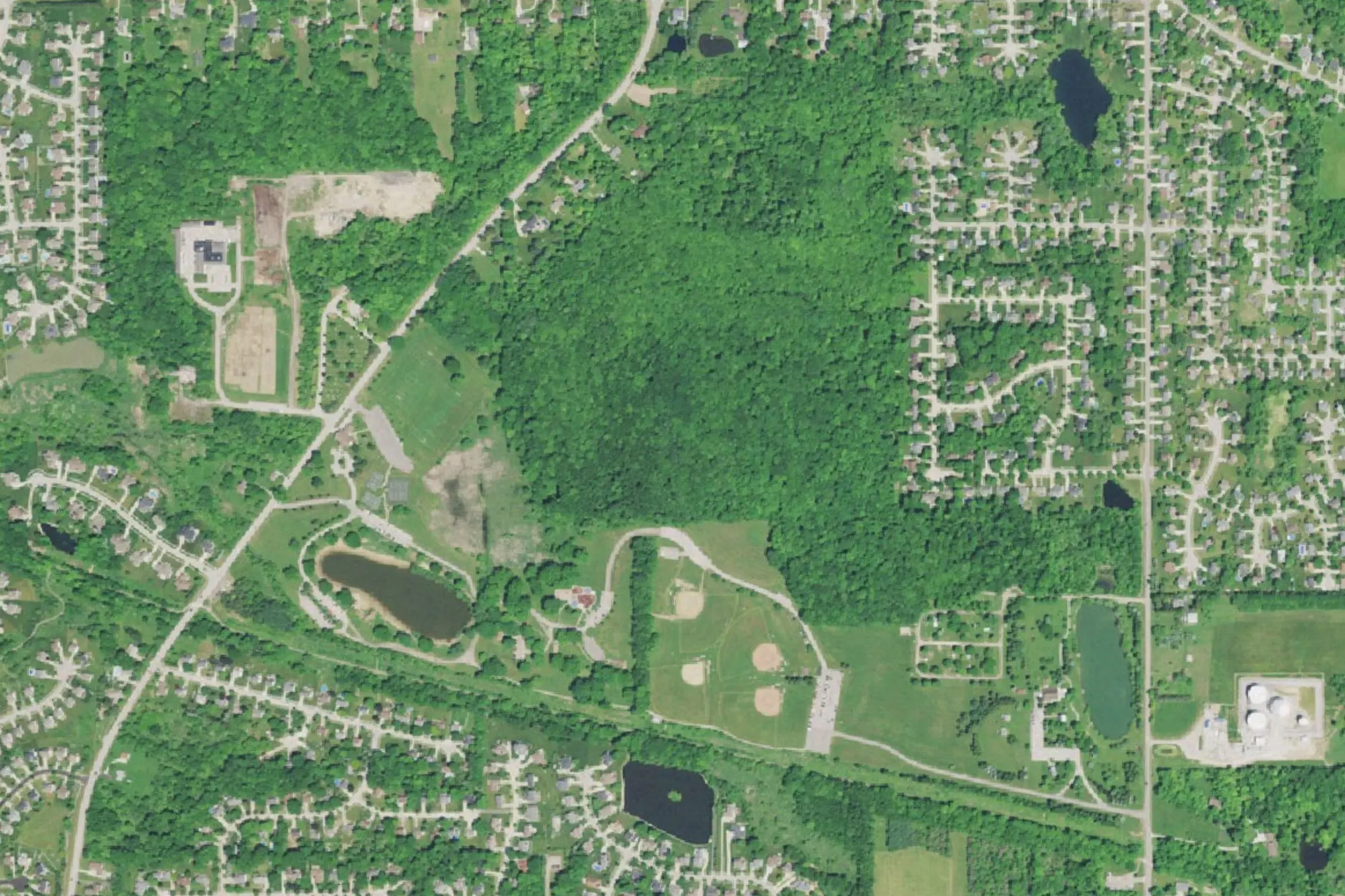 Aerial view of Silver Springs Park