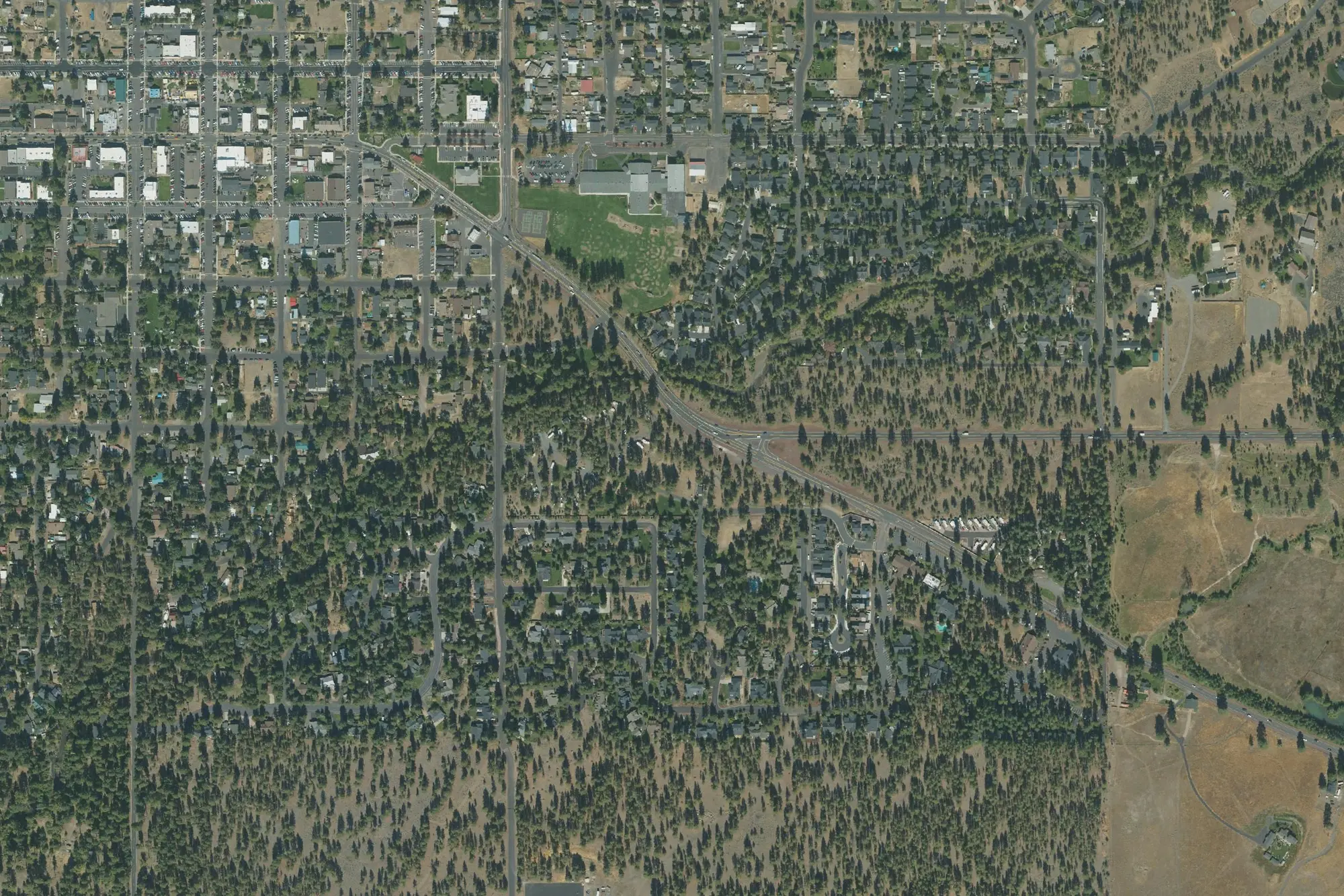 Aerial view of Three Sisters Overnight Park