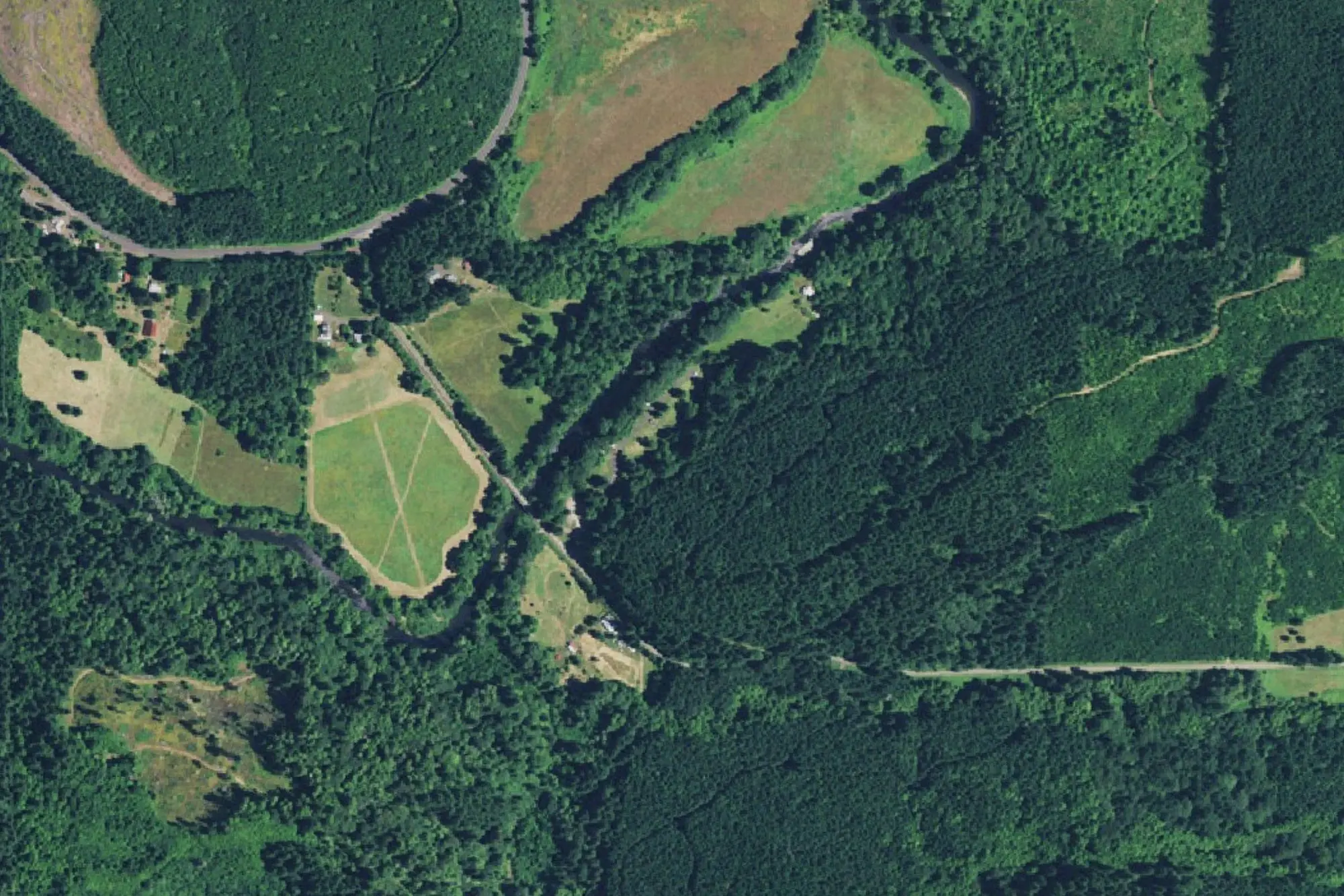 Aerial view of Salmonberry County Park And Campground