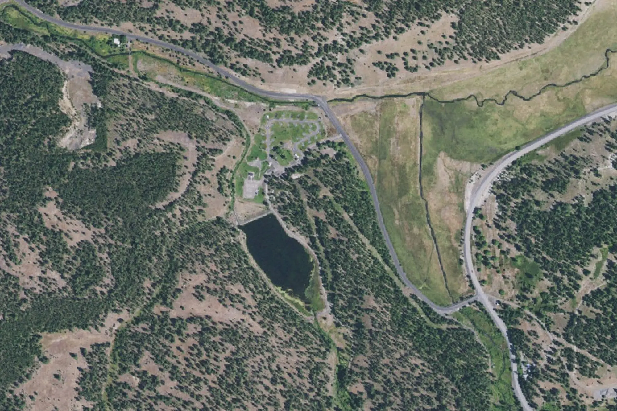 Aerial view of Bates State Park