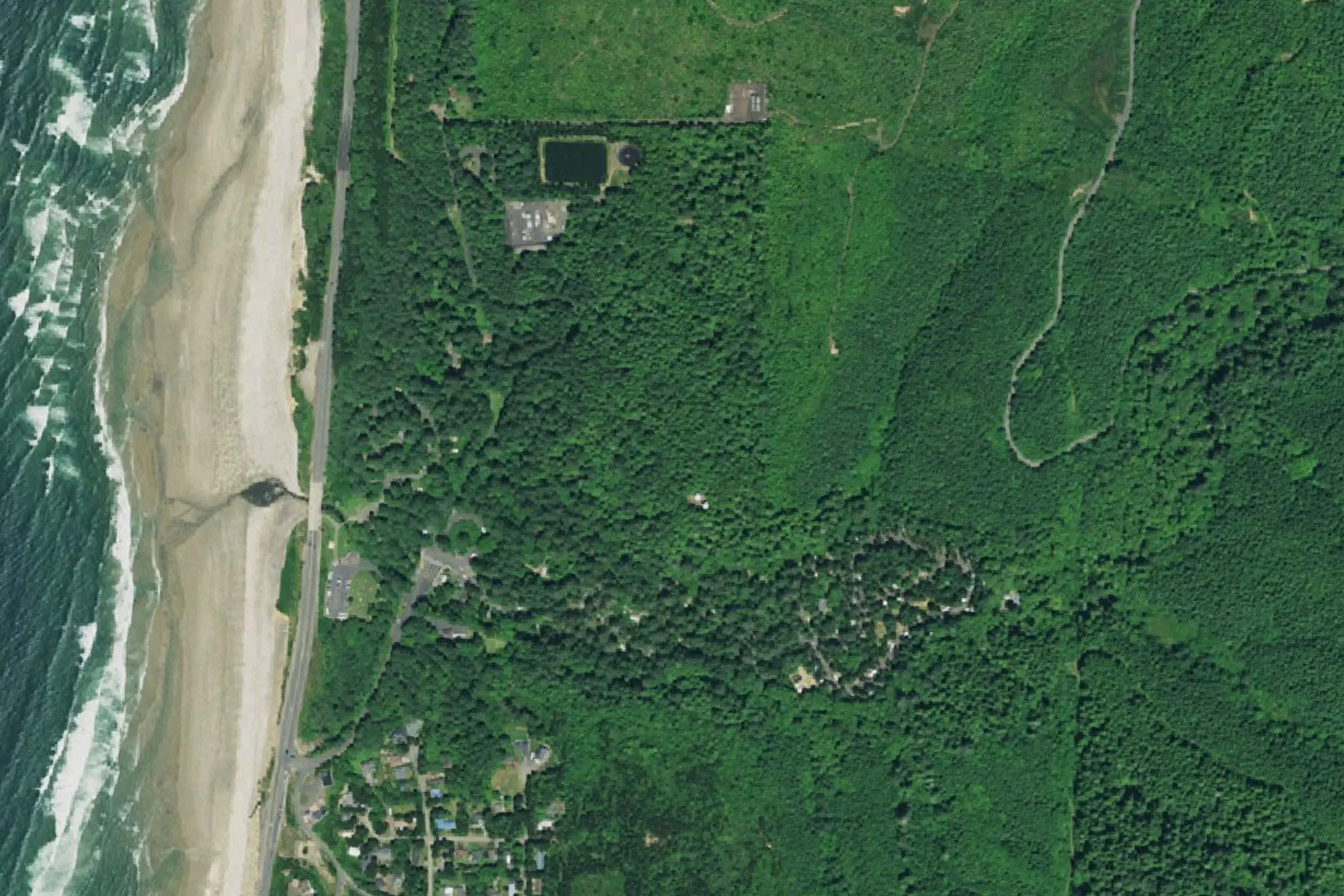 Aerial view of Beverly Beach State Park