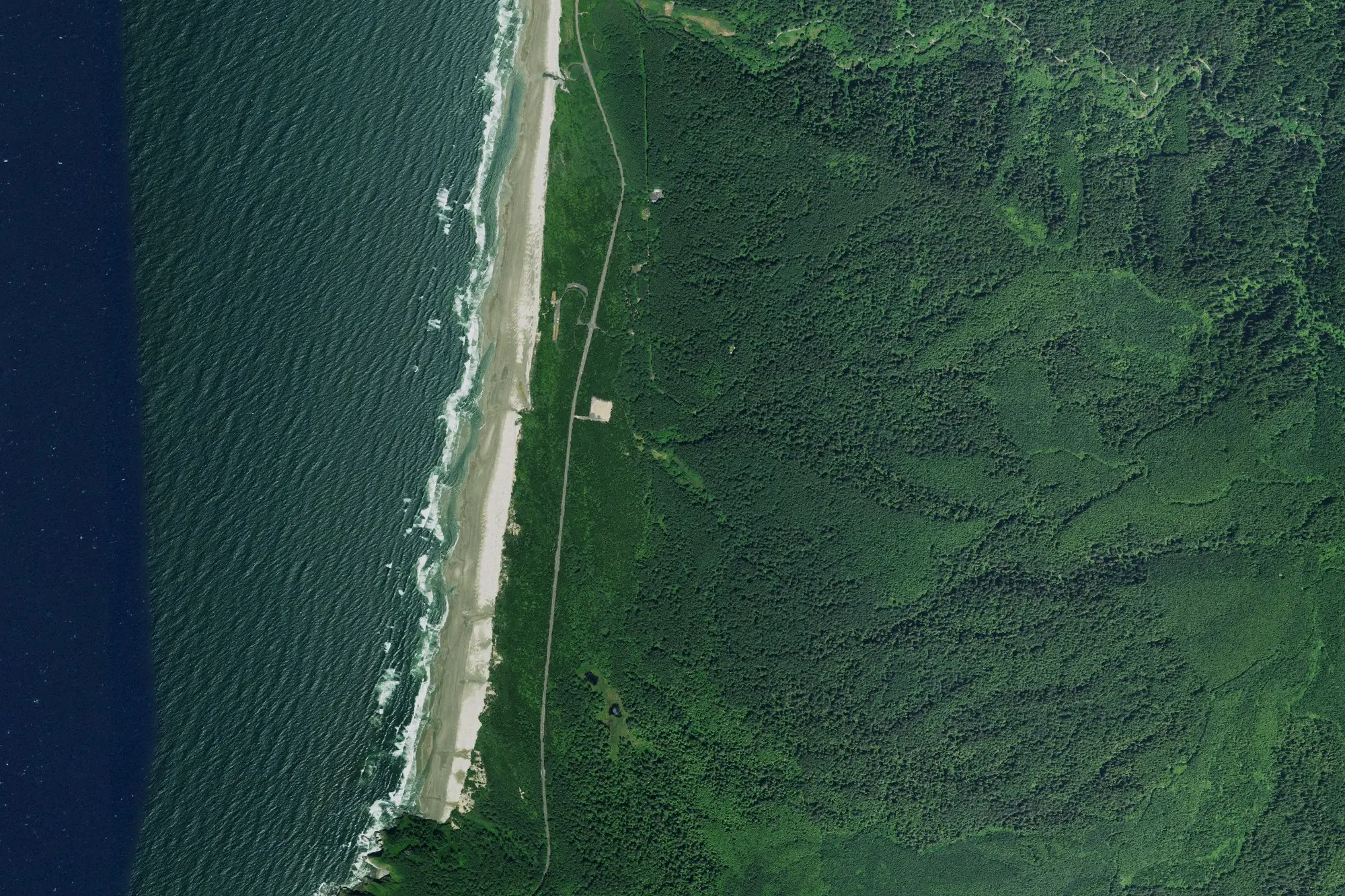 Aerial view of Carl G. Washburne Memorial State Park