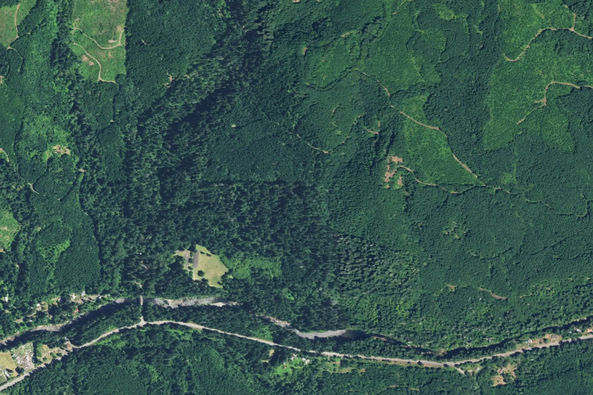 Aerial view of Cascadia State Park