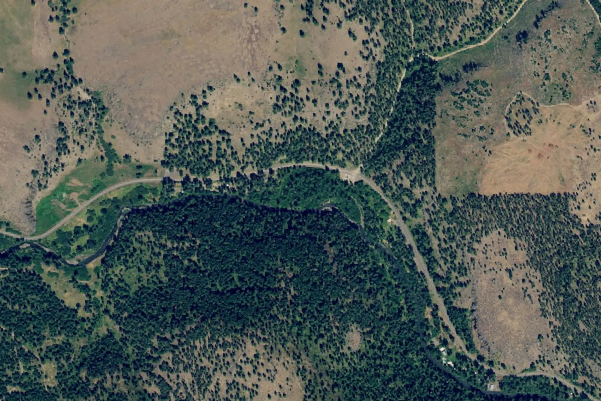 Aerial view of Catherine Creek State Park