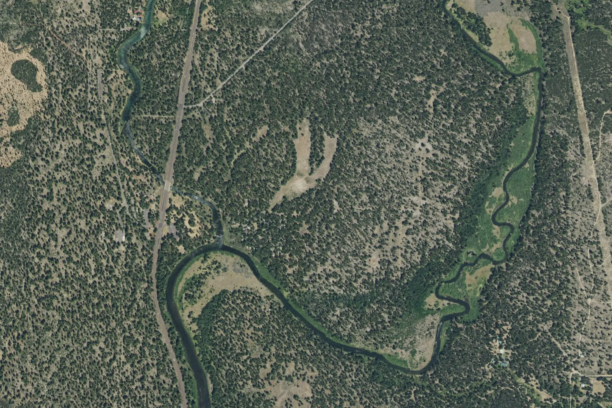 Aerial view of Collier Memorial State Park