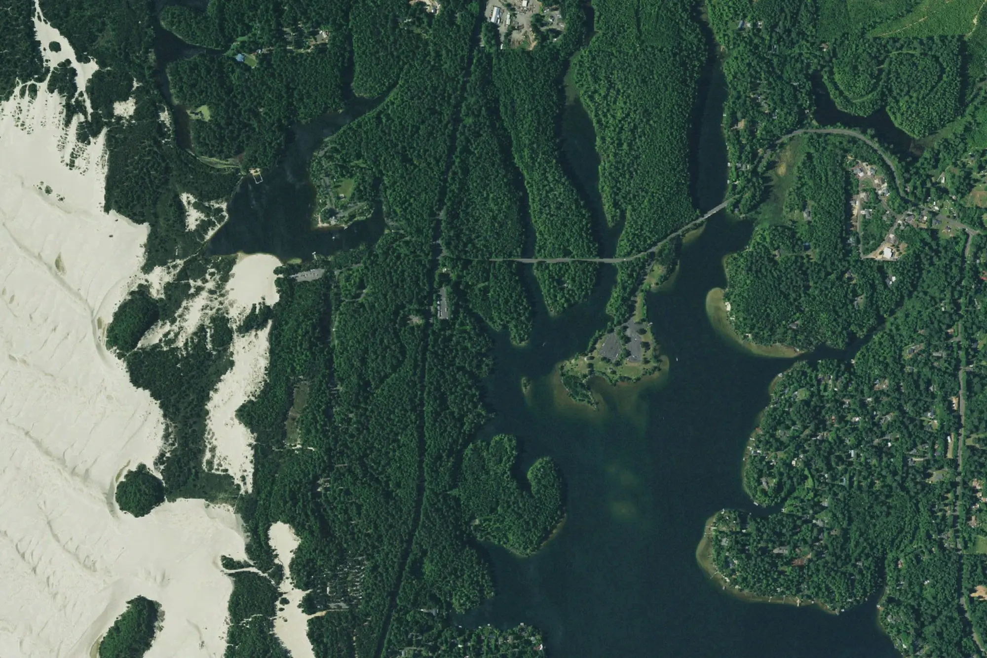 Aerial view of Jessie M. Honeyman Memorial State Park