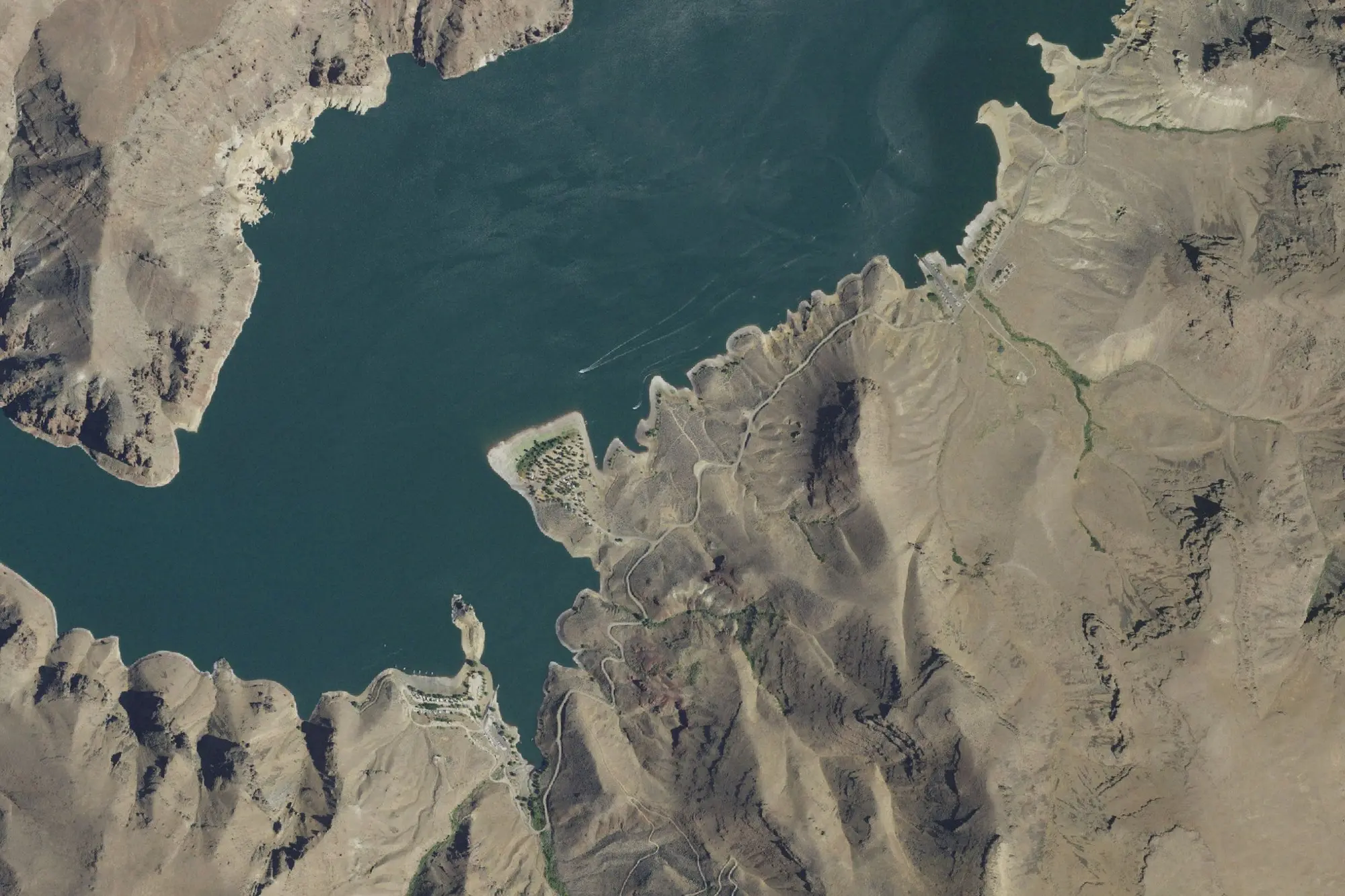 Aerial view of Lake Owyhee State Park
