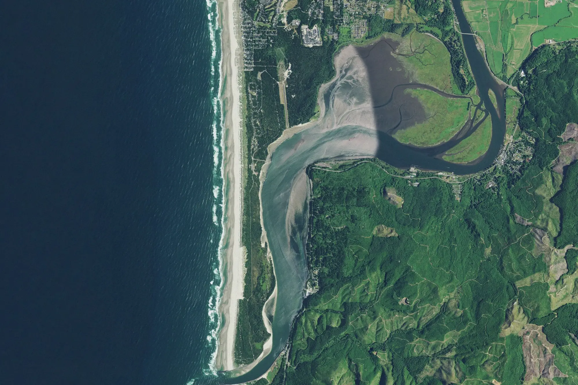 Aerial view of Nehalem Bay State Park