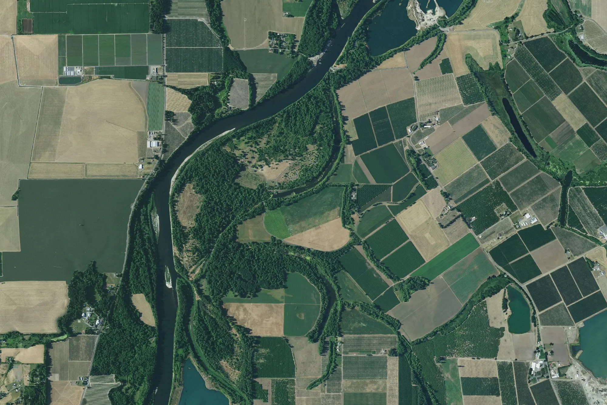 Aerial view of Willamette Mission State Park