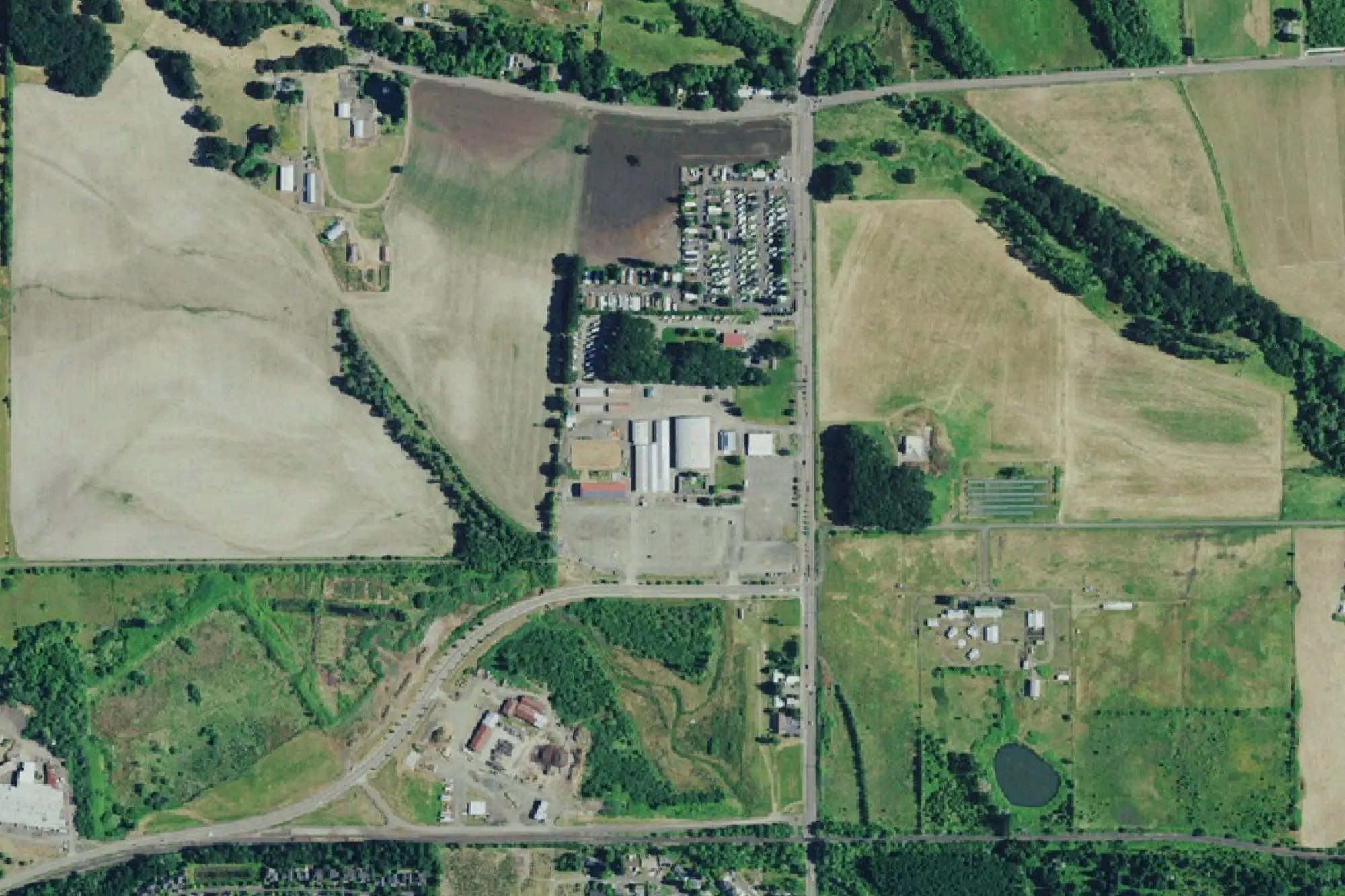 Aerial view of Benton County Fairgrounds