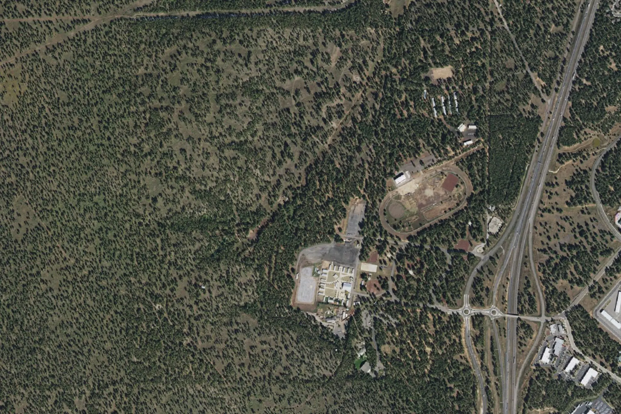 Aerial view of Fort Tuthill County Park