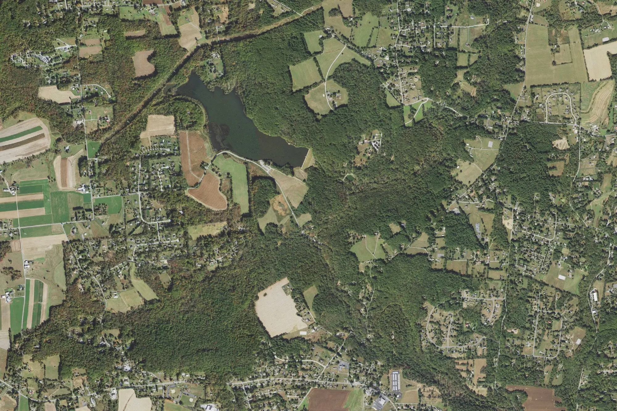 Aerial view of Hibernia County Park