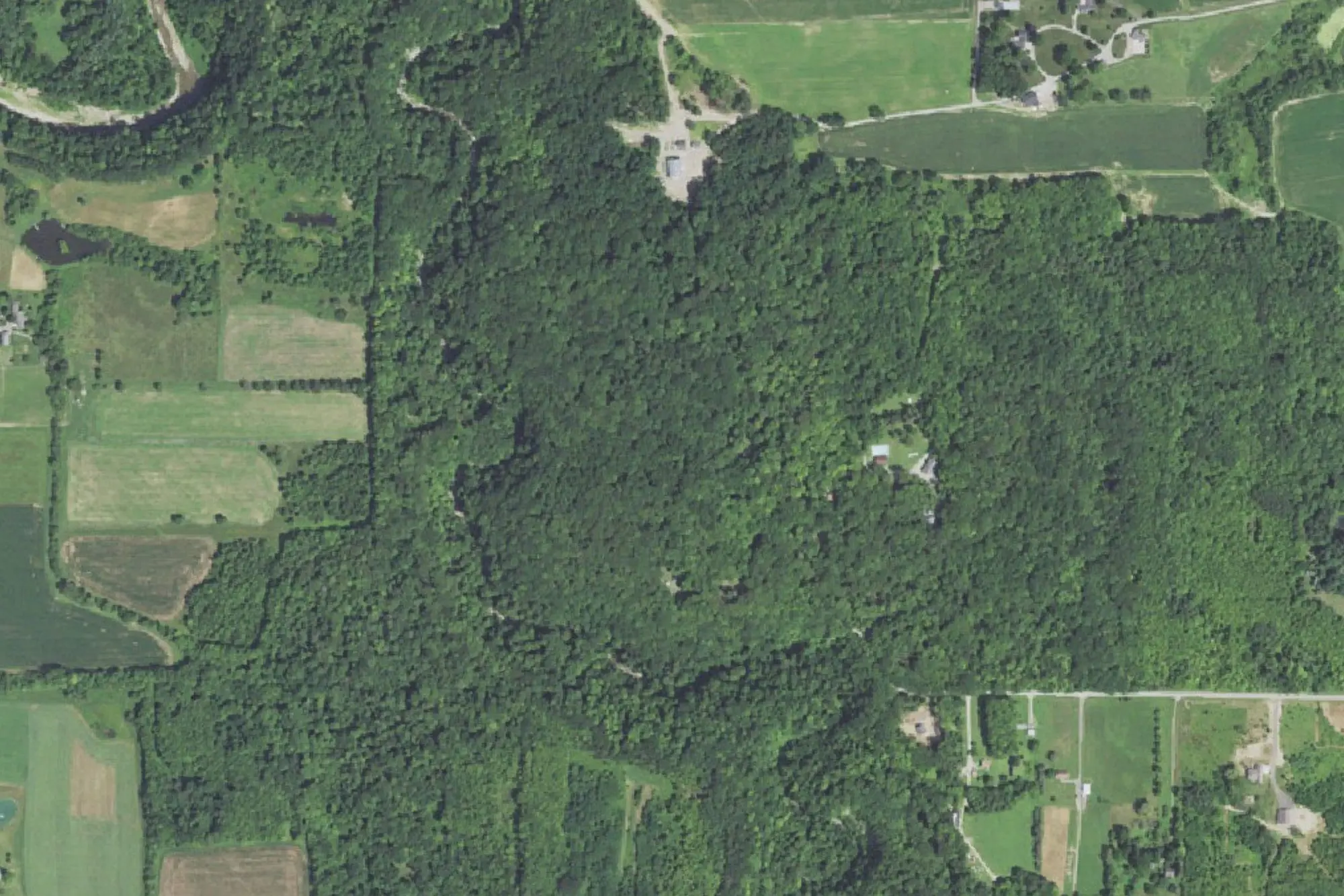 Aerial view of Camp Hawthorne Ridge