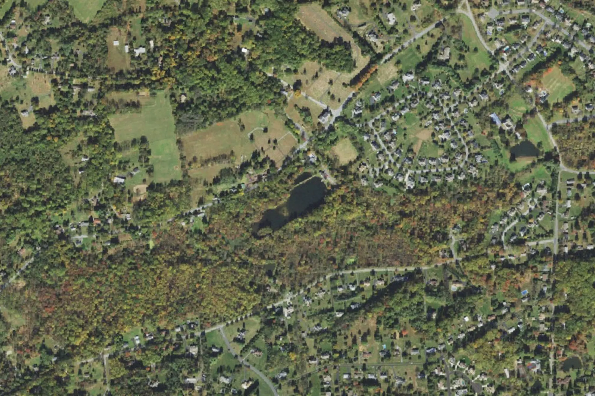 Aerial view of Moyers Lake
