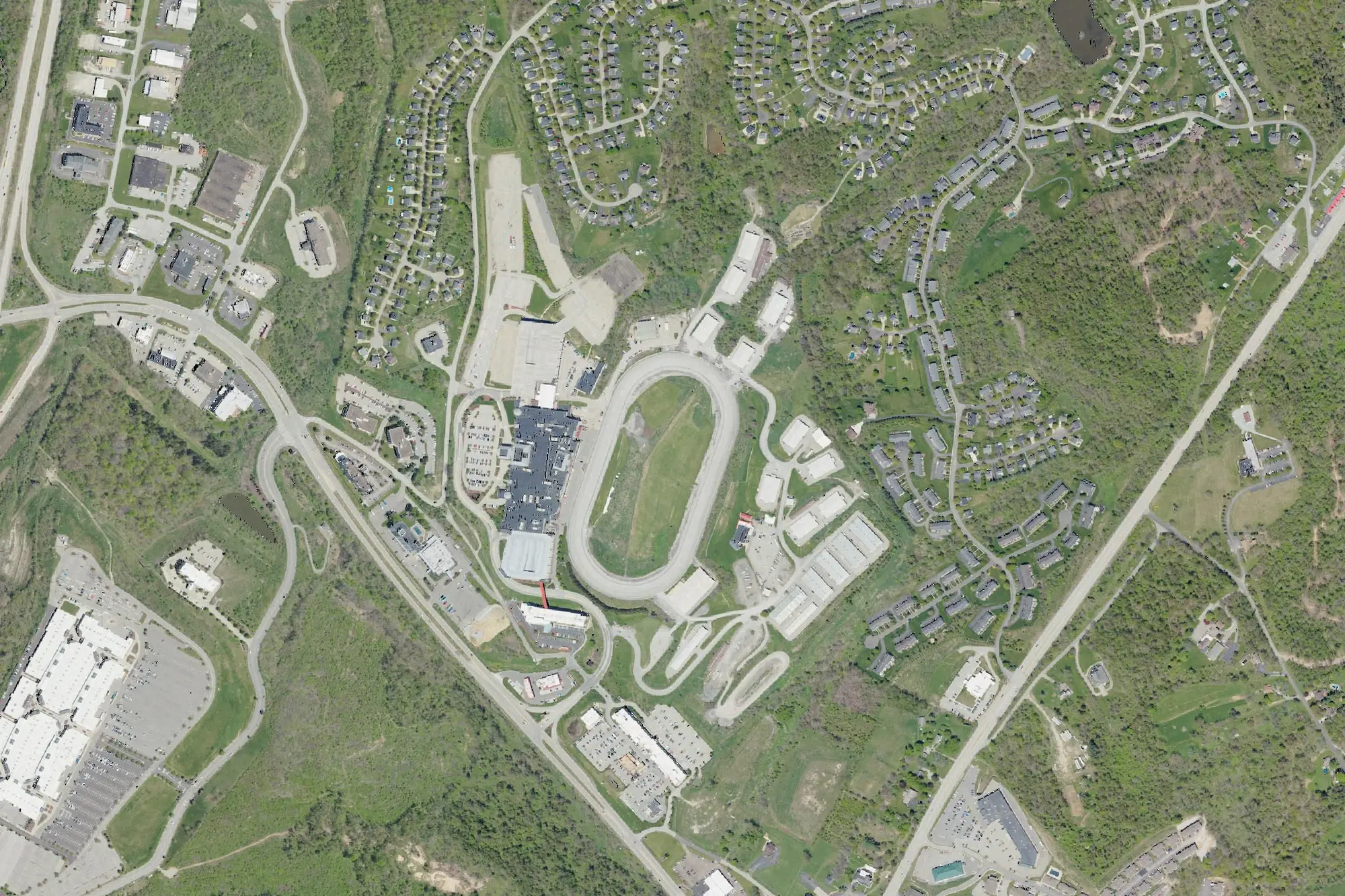 Aerial view of The Meadows Racetrack & Casino