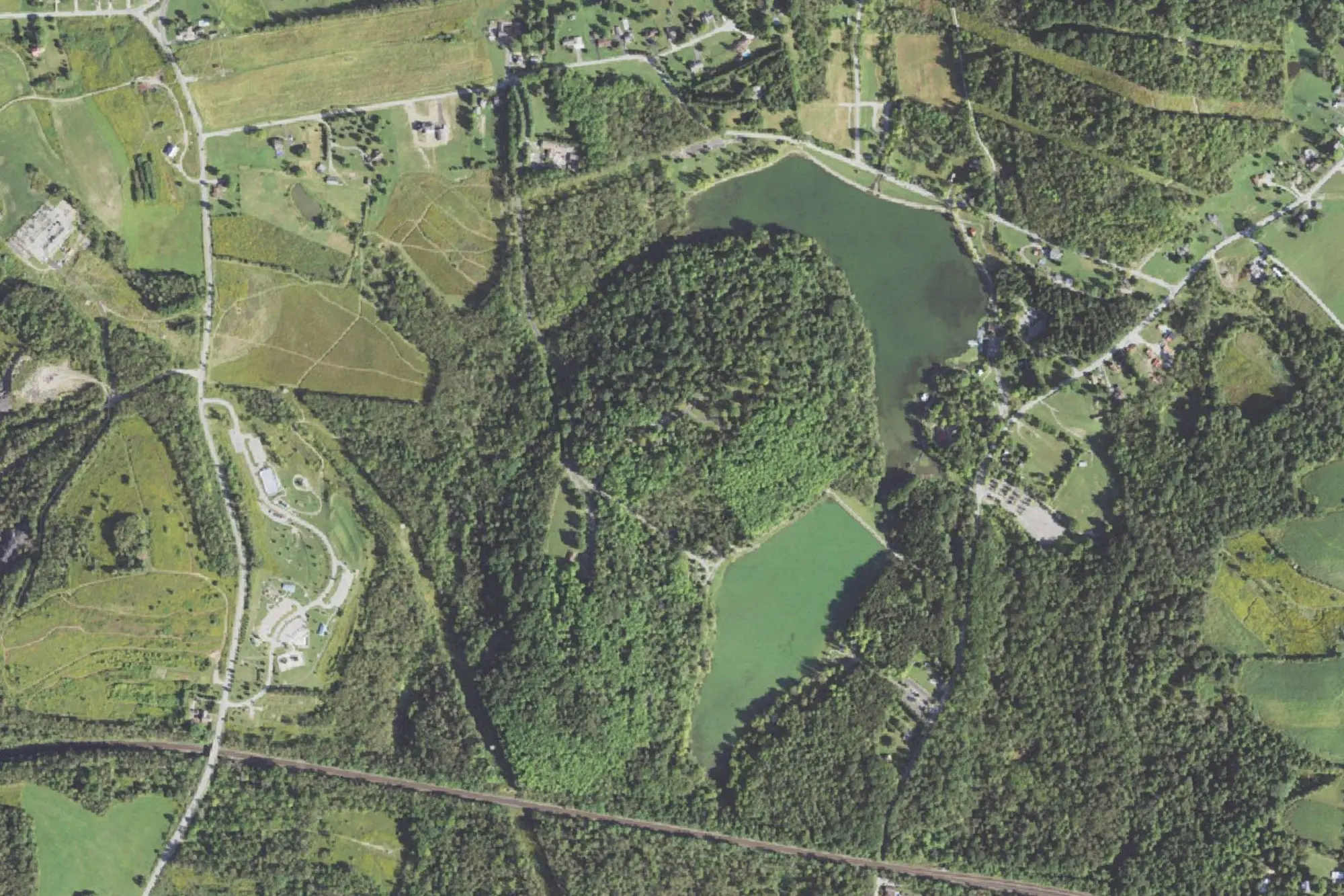 Aerial view of Twin Lakes County Park