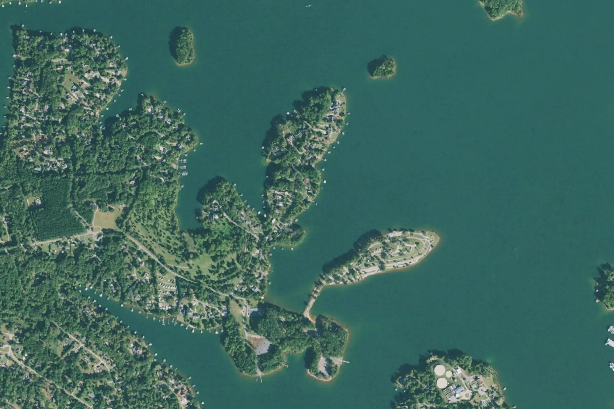 Aerial view of South Cove County Park