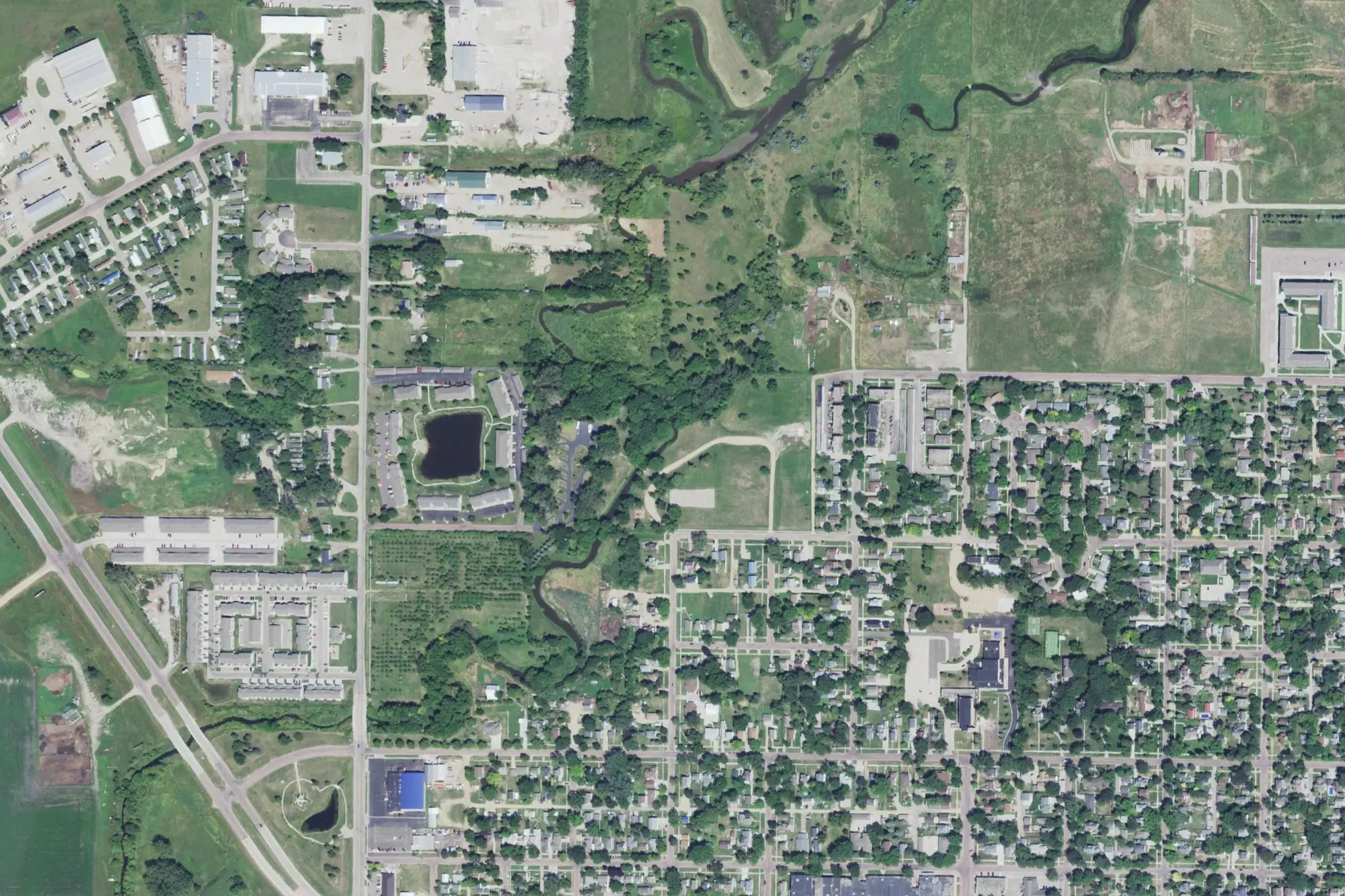 Aerial view of Sexauer Park & Campground