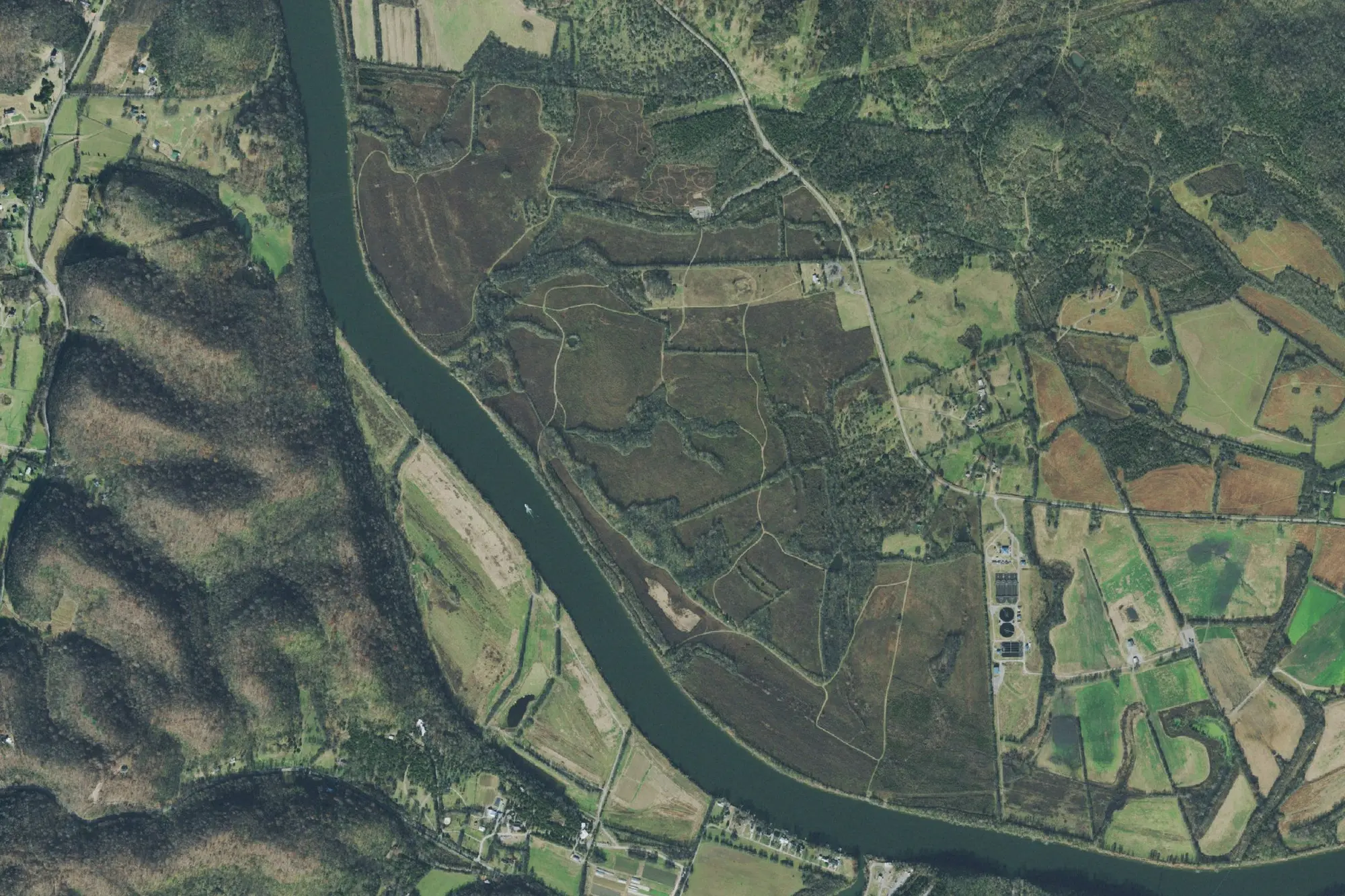 Aerial view of Bells Bend