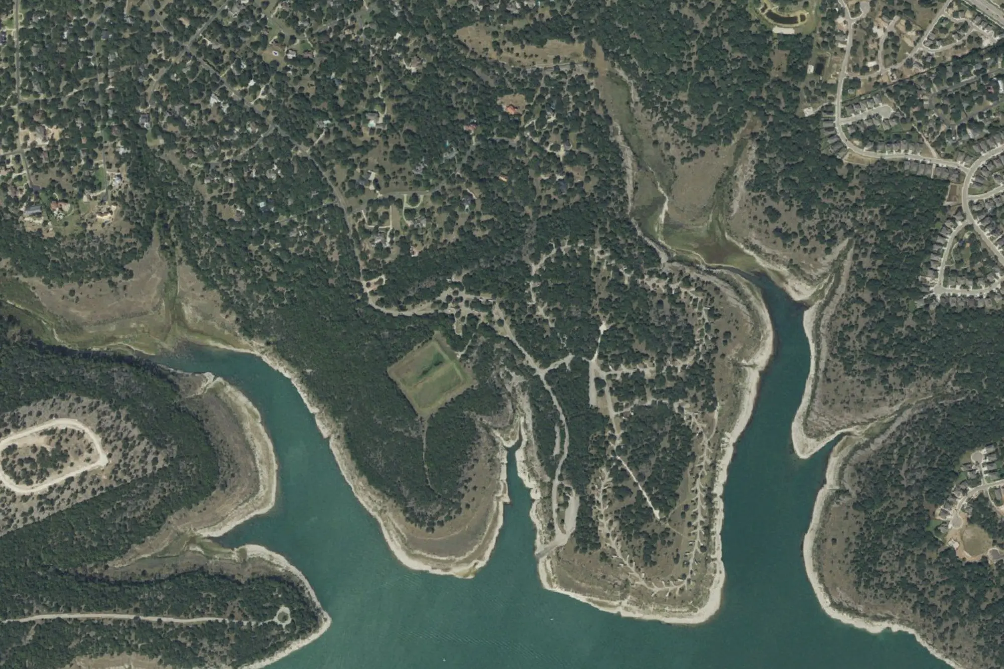 Aerial view of Jim Hogg Park
