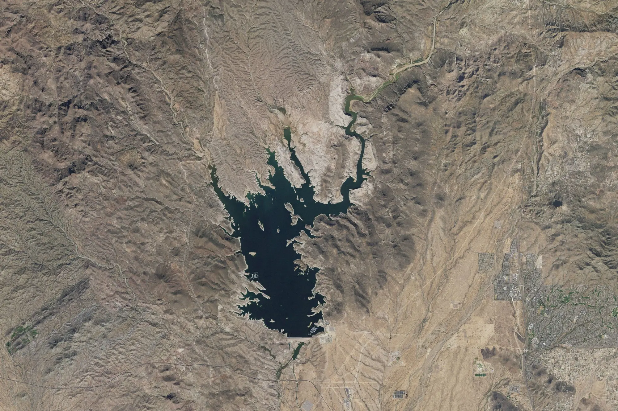 Aerial view of Lake Pleasant Regional Park
