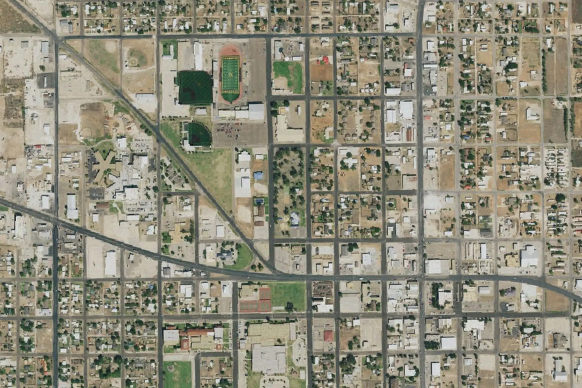Aerial view of Seminole Splash Pad