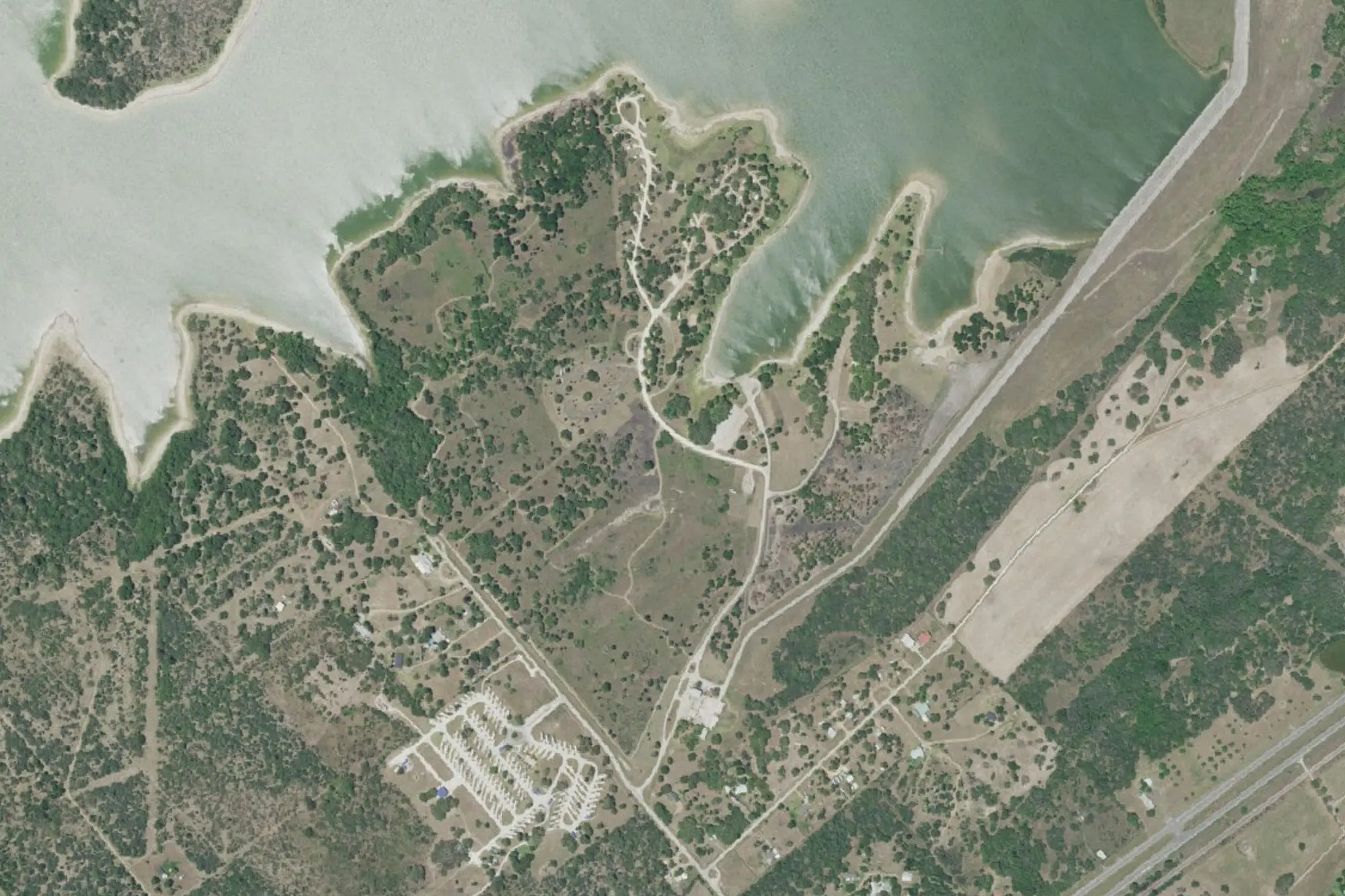 Aerial view of Coleto Creek Park