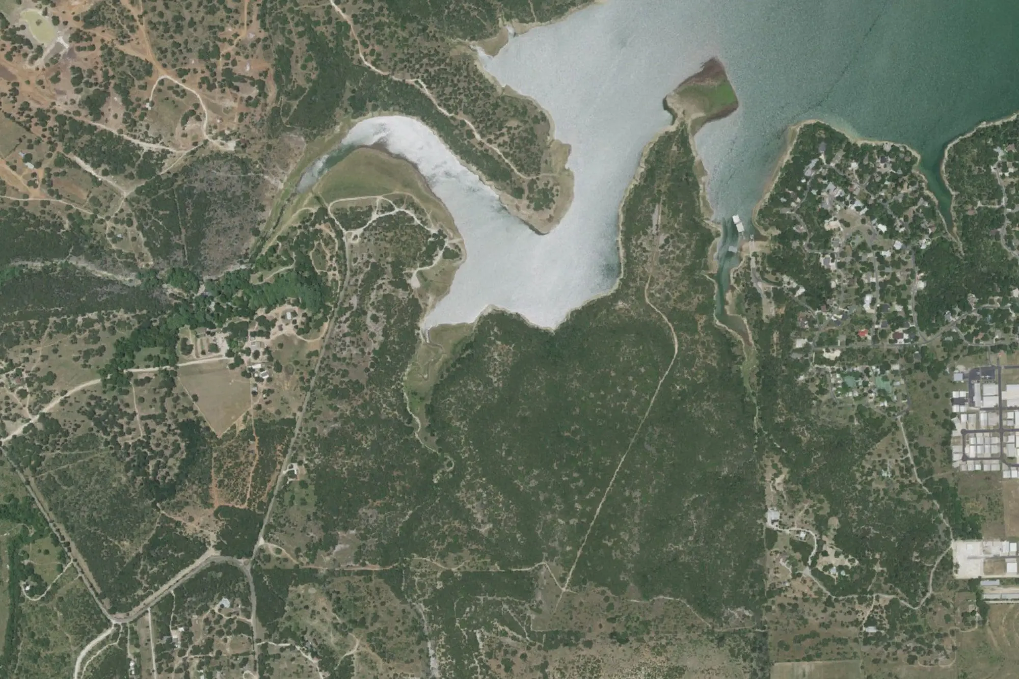 Aerial view of Grelle Recreation Area