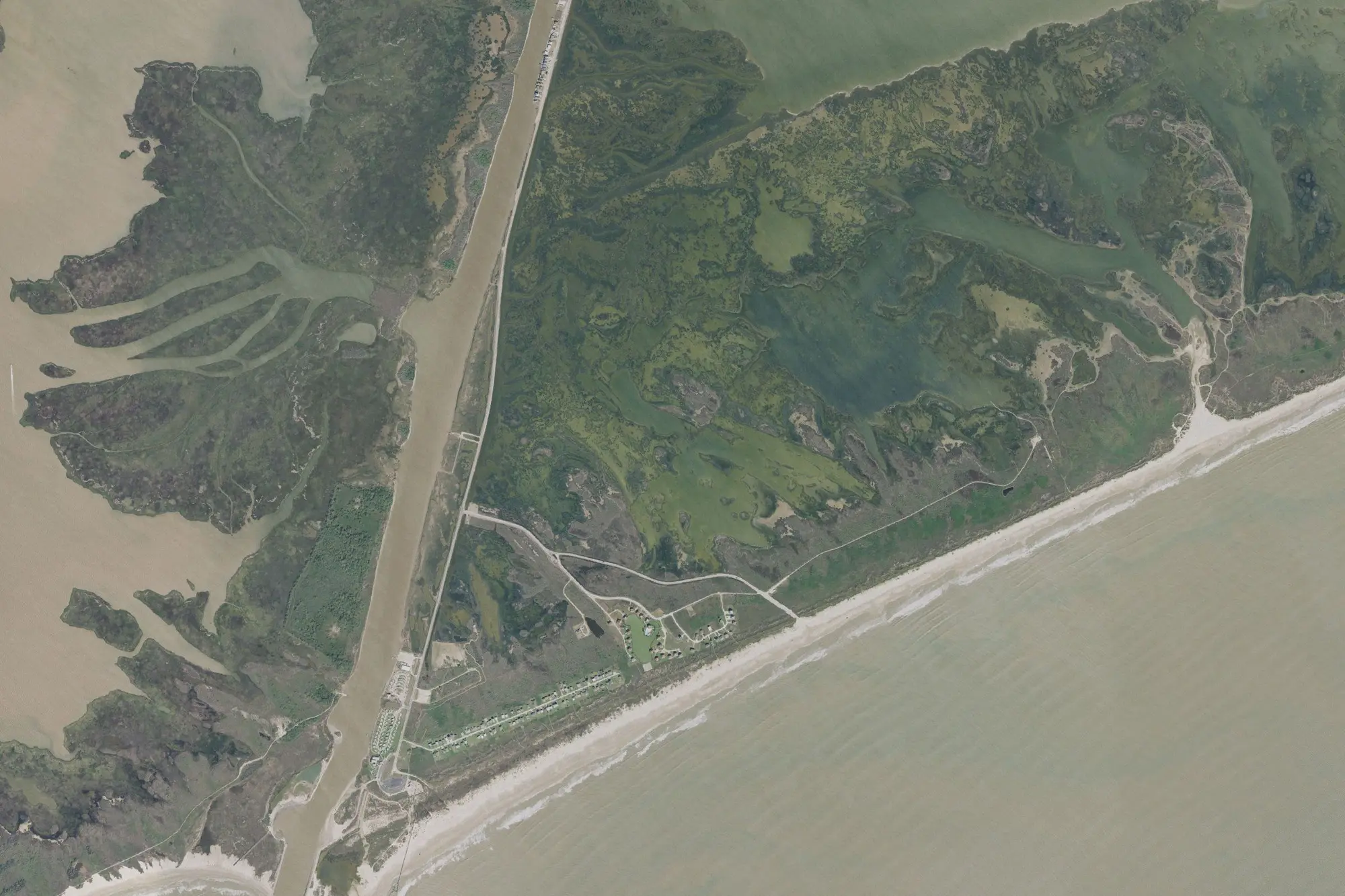 Aerial view of Matagorda Bay Nature Park