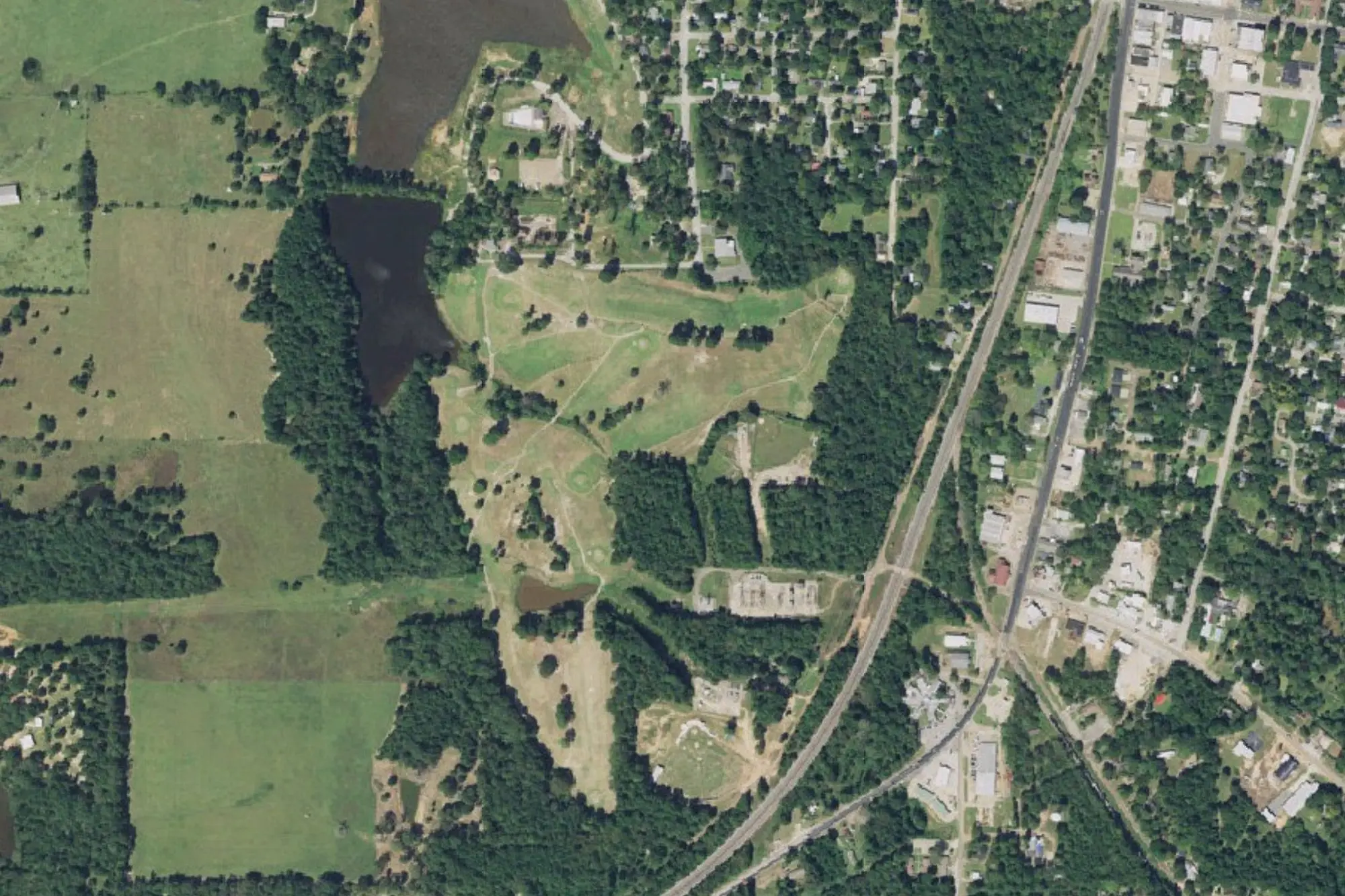 Aerial view of Overton City Park