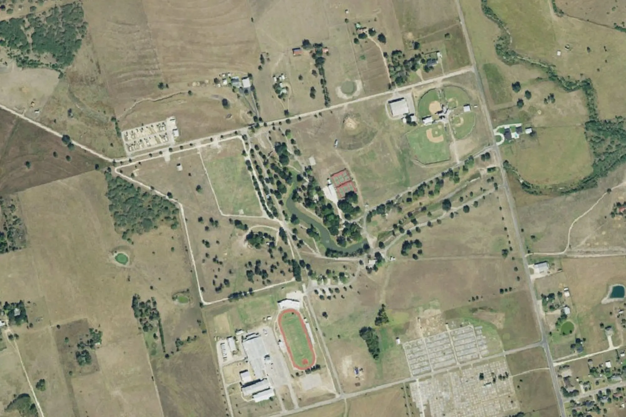 Aerial view of Green-Dickson Park