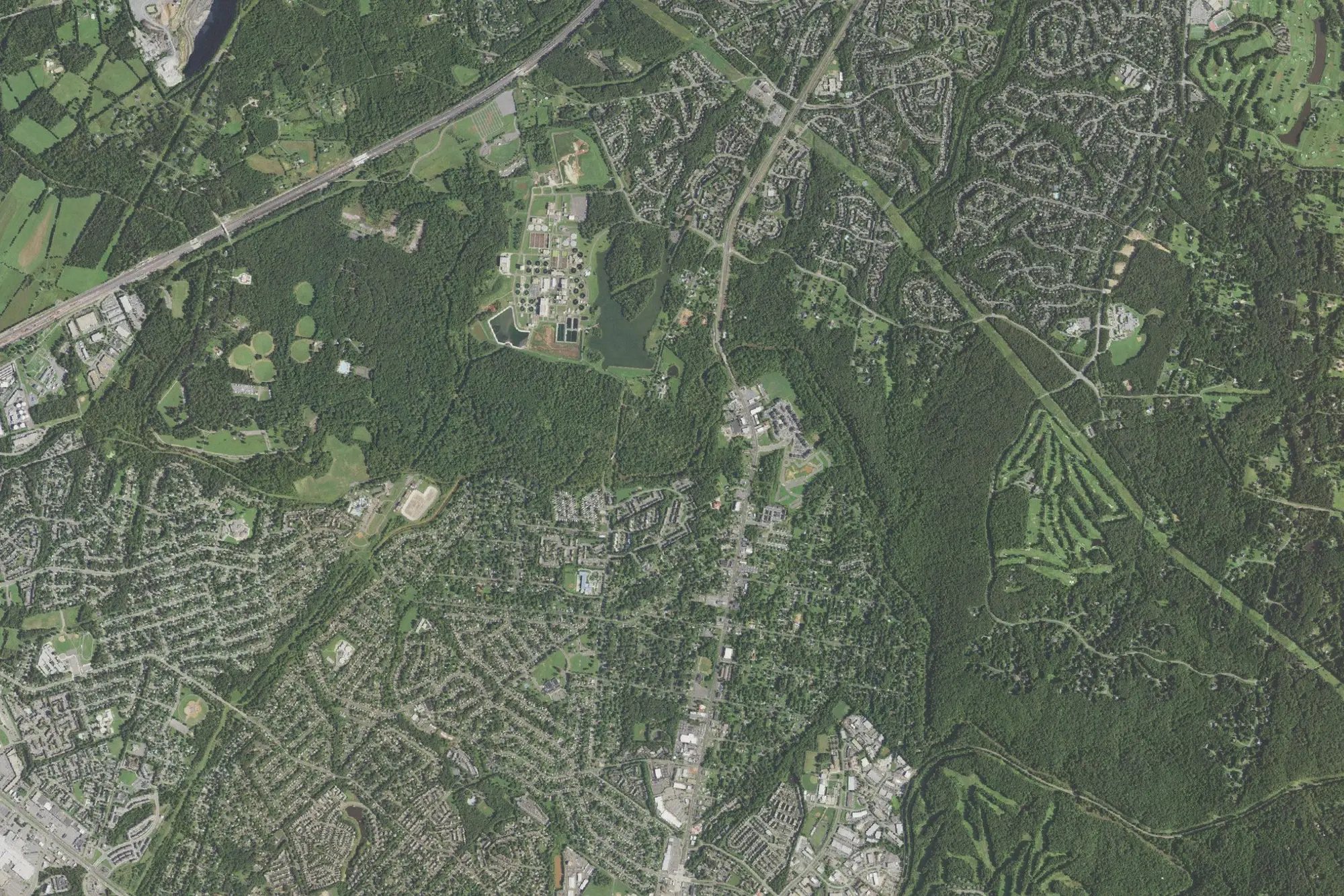 Aerial view of Bull Run Regional Park