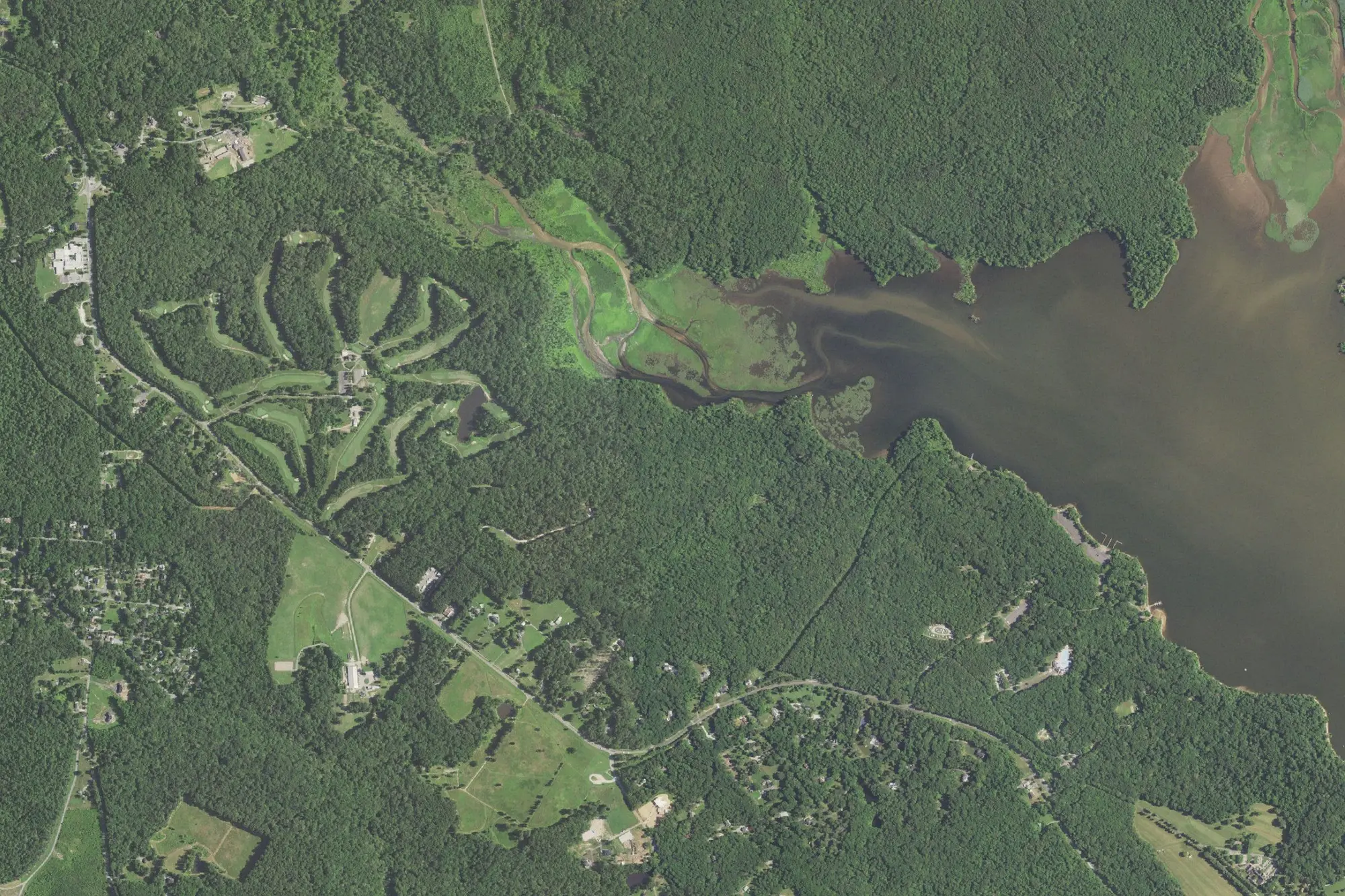 Aerial view of Pohick Bay Regional Park