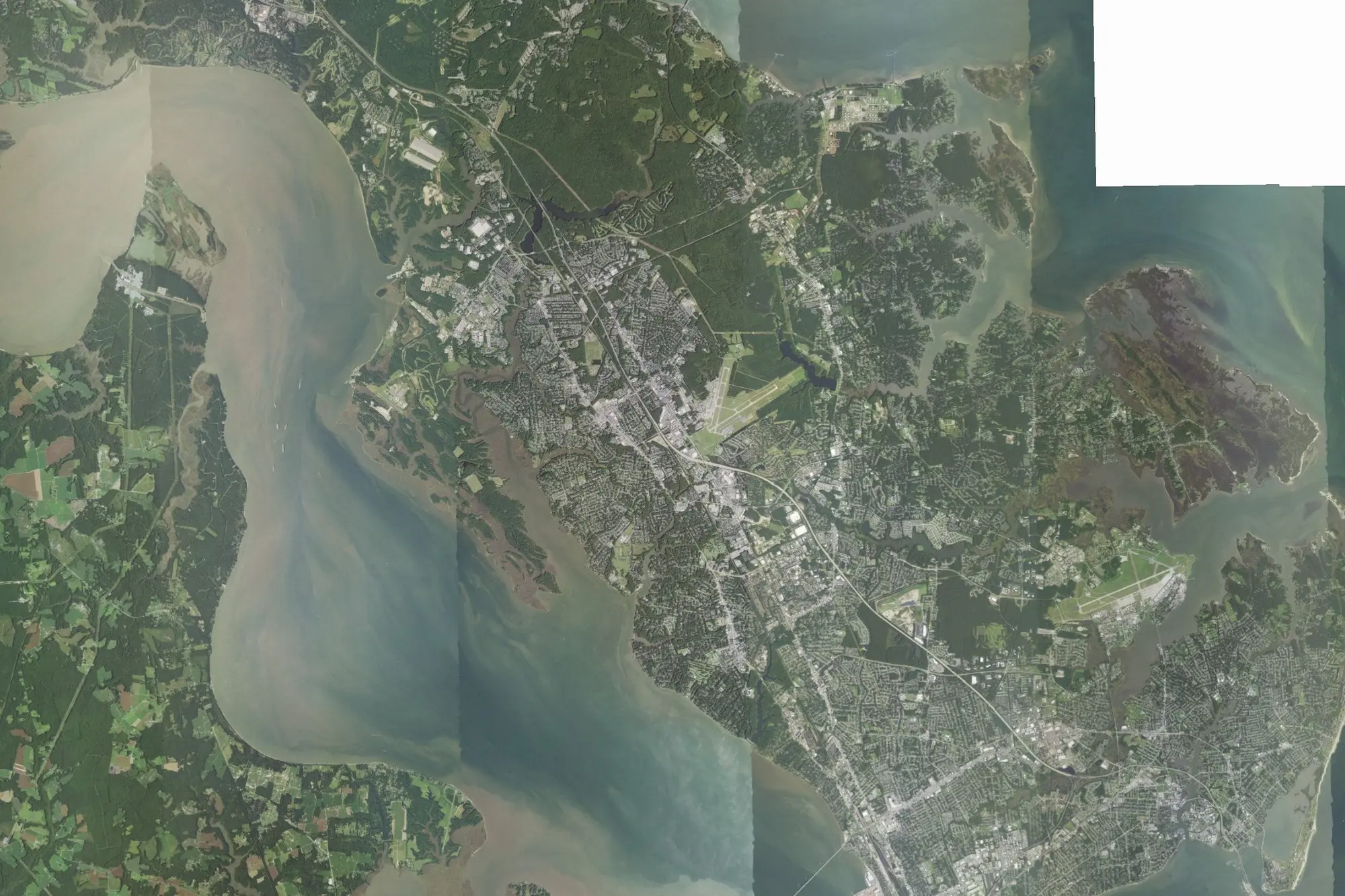 Aerial view of Newport News City Park