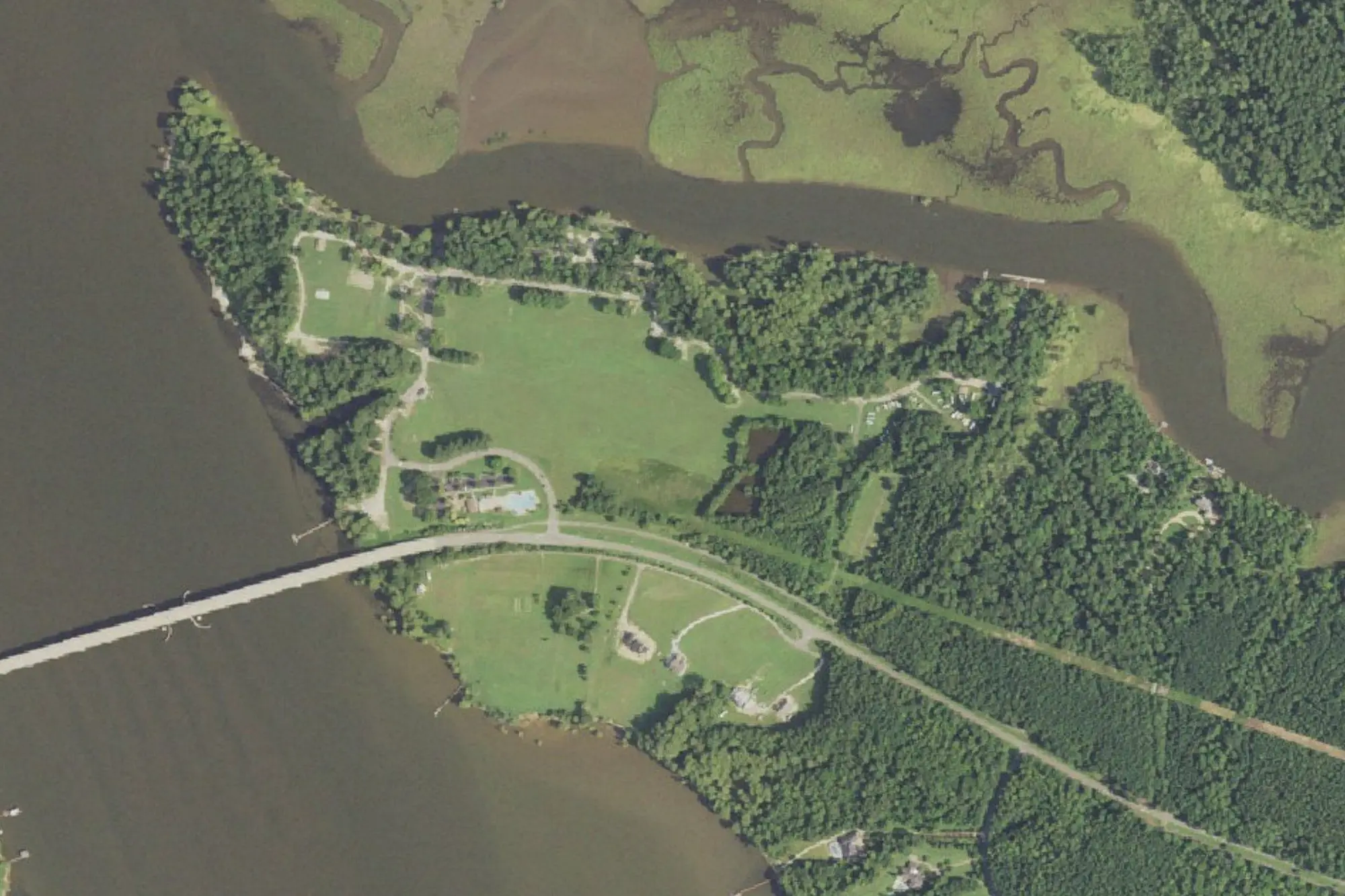 Aerial view of Chickahominy Riverside Park