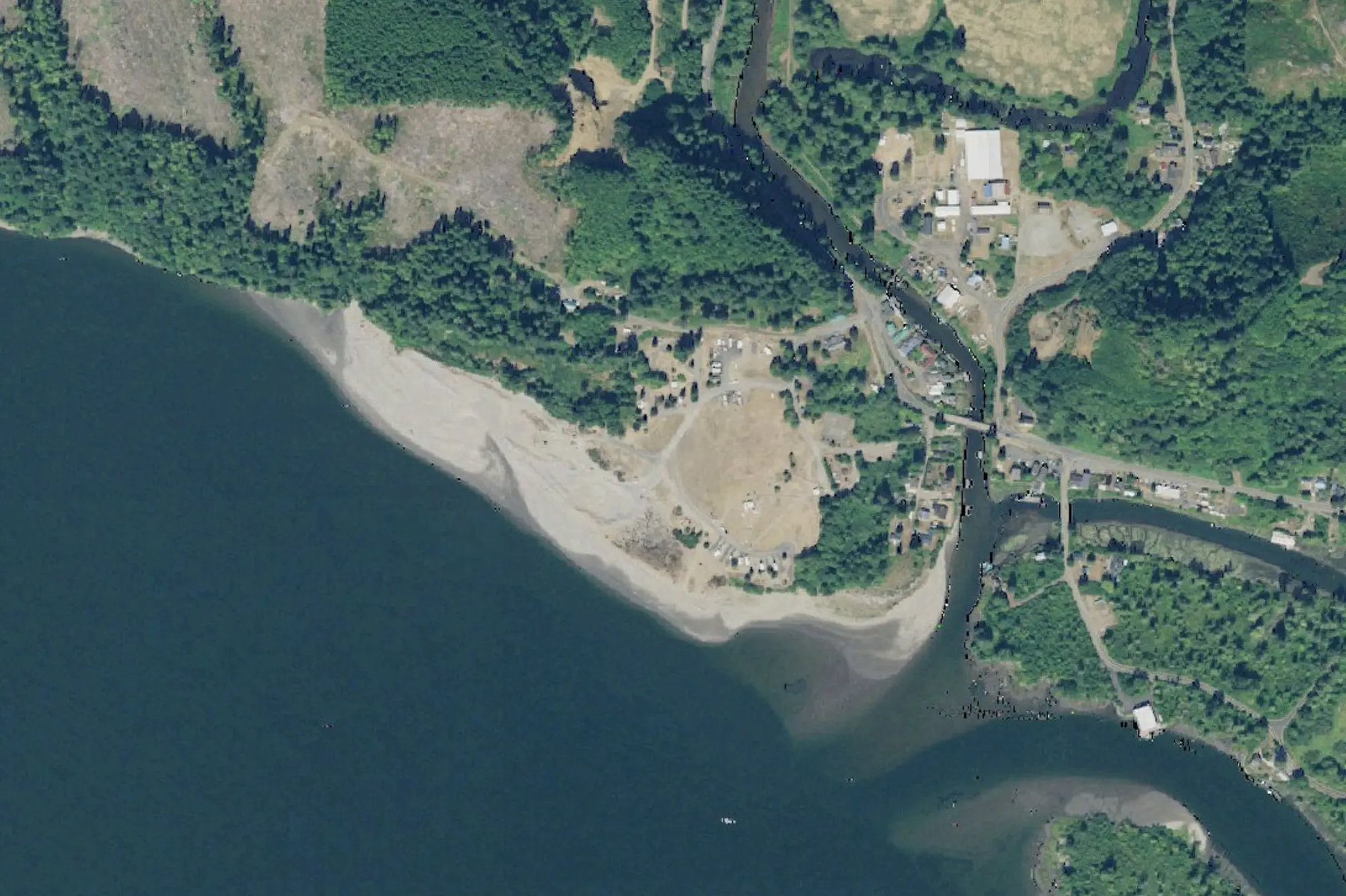 Aerial view of Skamokawa Vista Park
