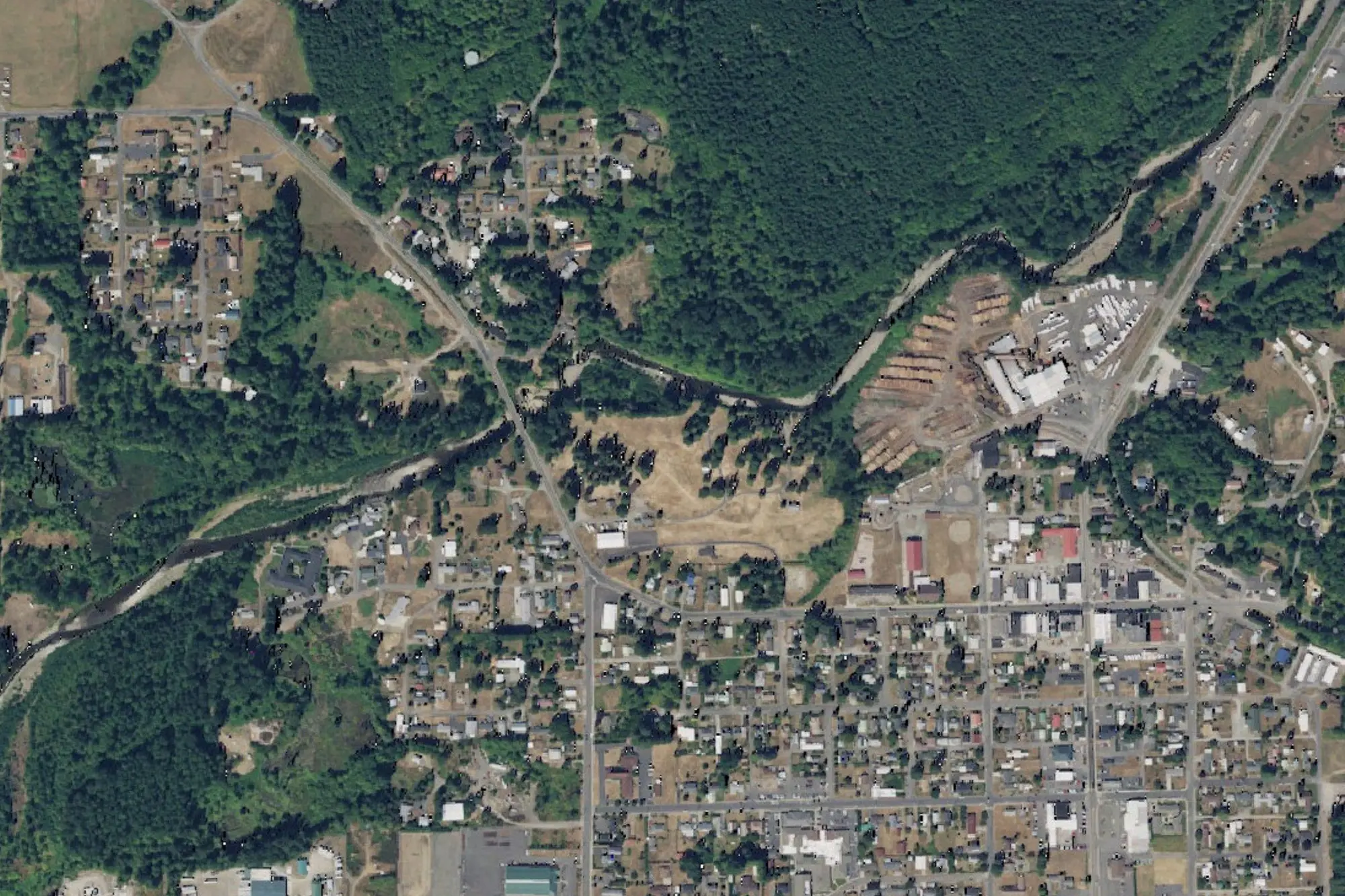 Aerial view of Gust Backstrom City Park