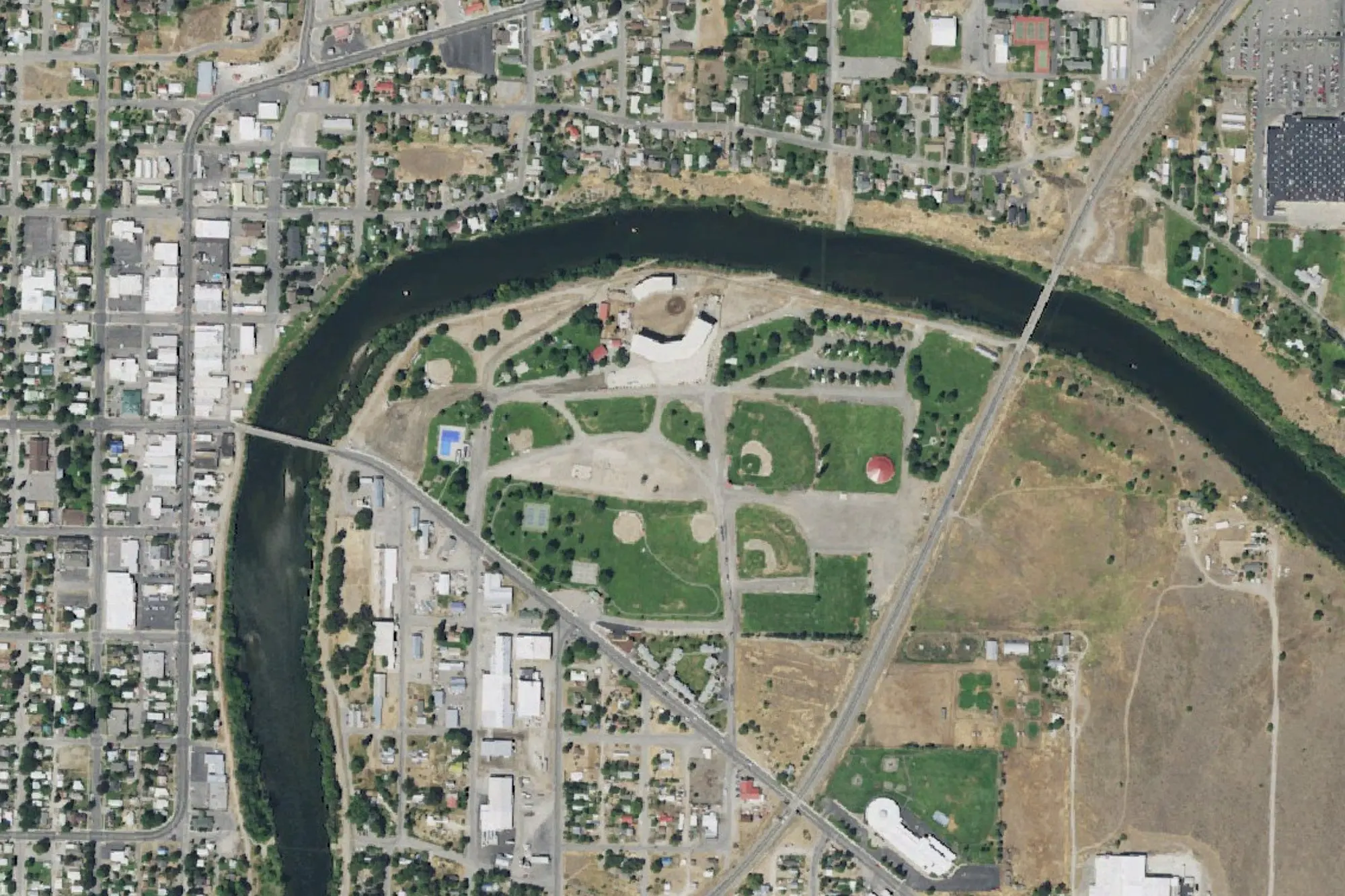 Aerial view of Eastside Park