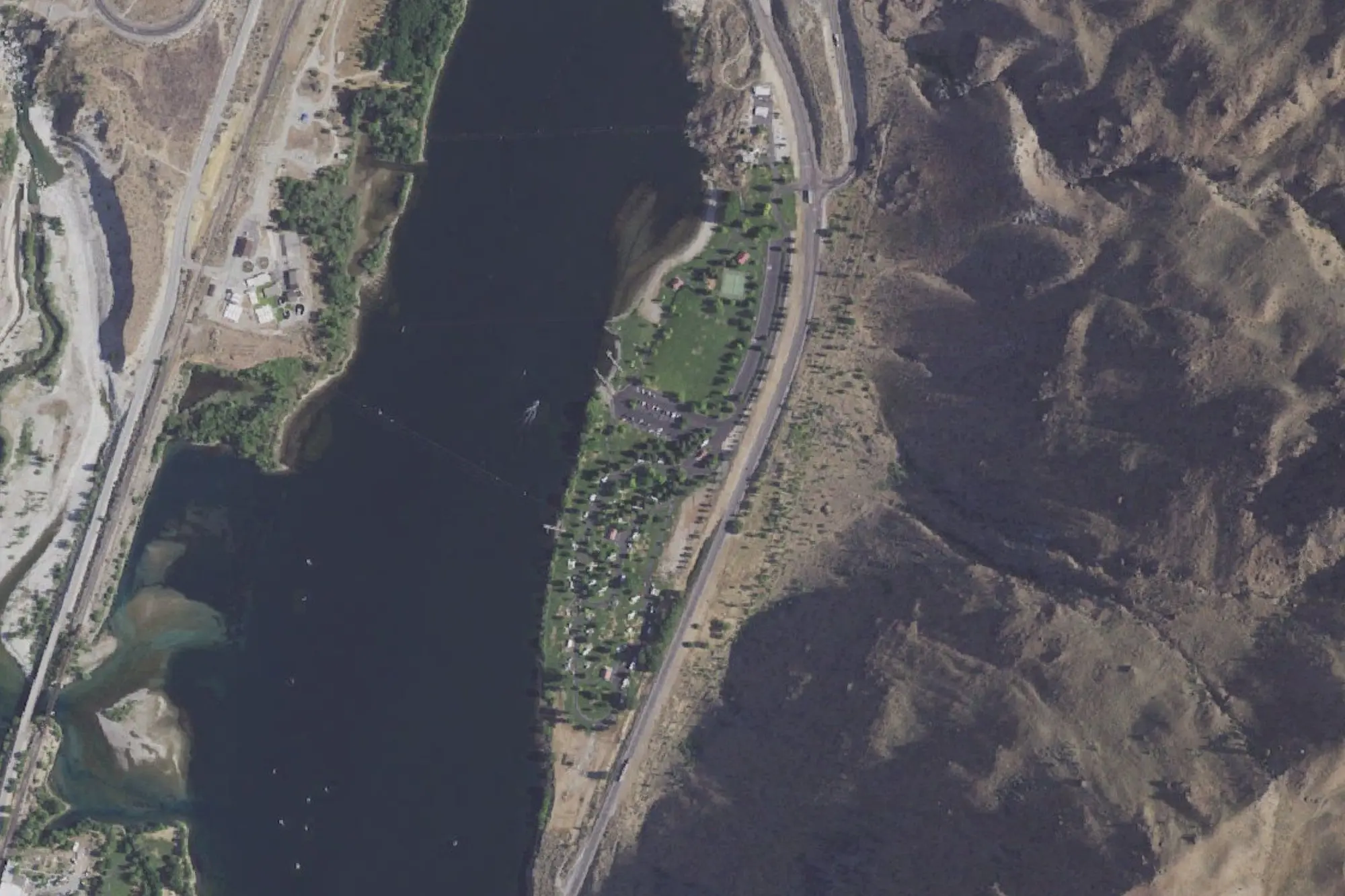 Aerial view of Beebe Bridge Park