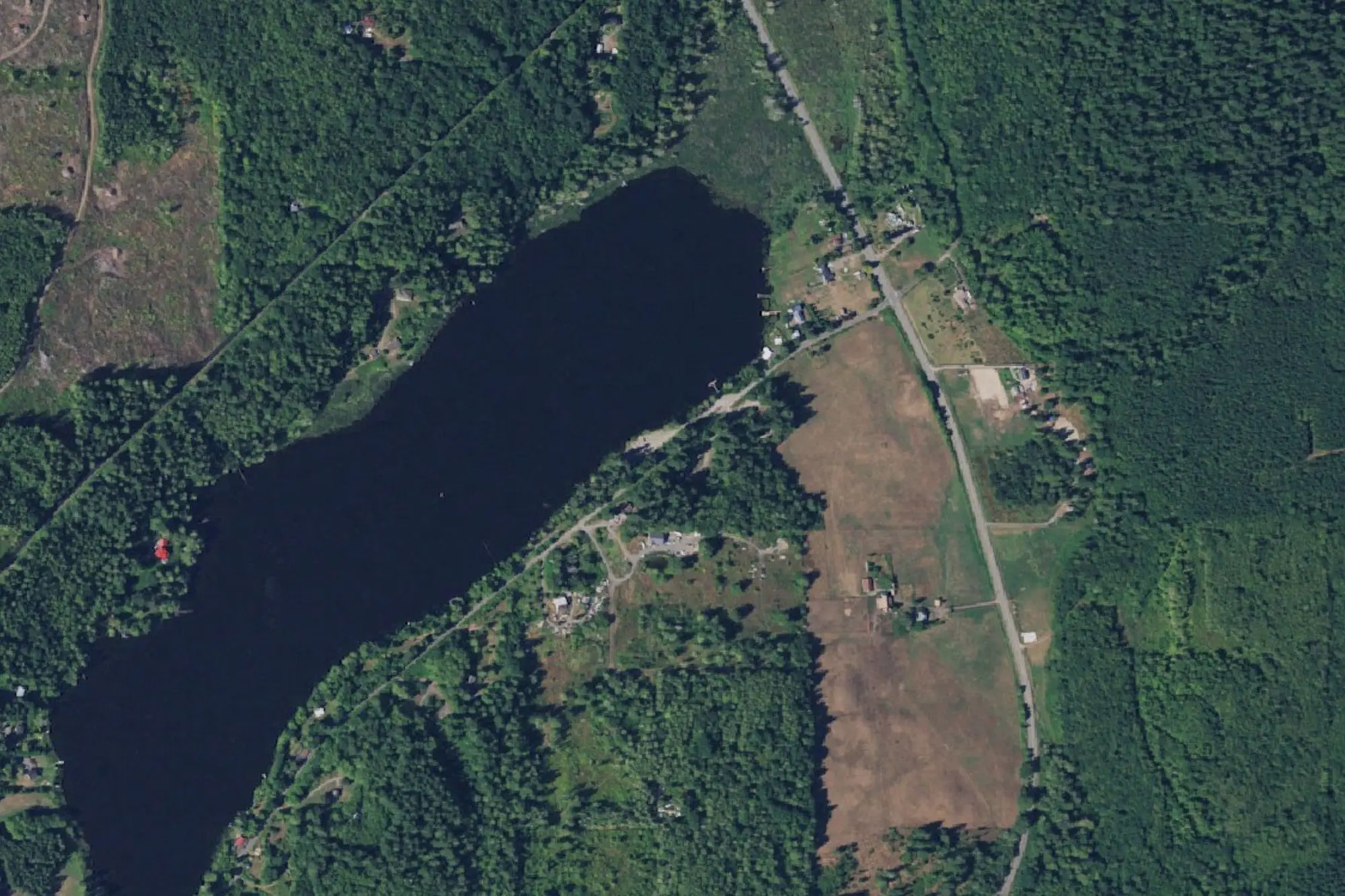 Aerial view of Lake Leland County Park